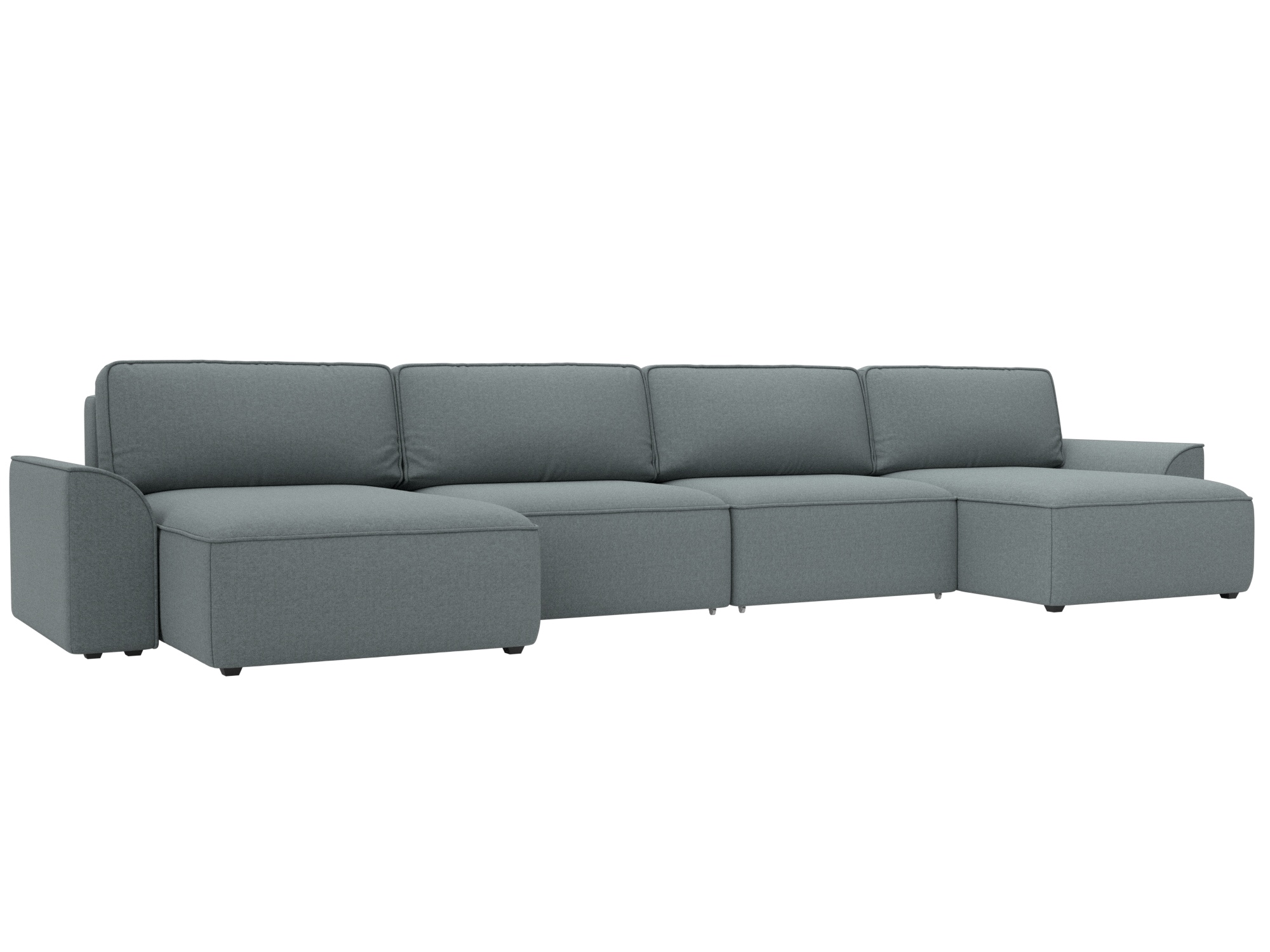 Диван П-образный Лига-048 НПБ лонг (амур 07 серый) Диван П-образный Лига-048 НПБ лонг (амур 07 серый)