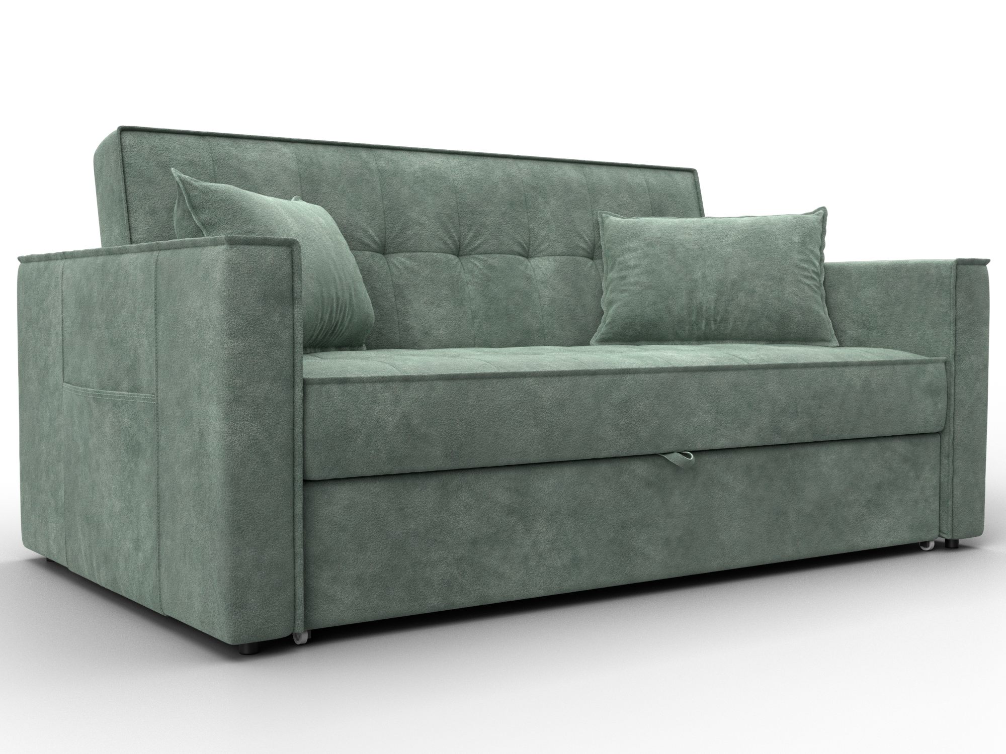 Диван прямой Лига-104 (140) (brut 08 зеленый)