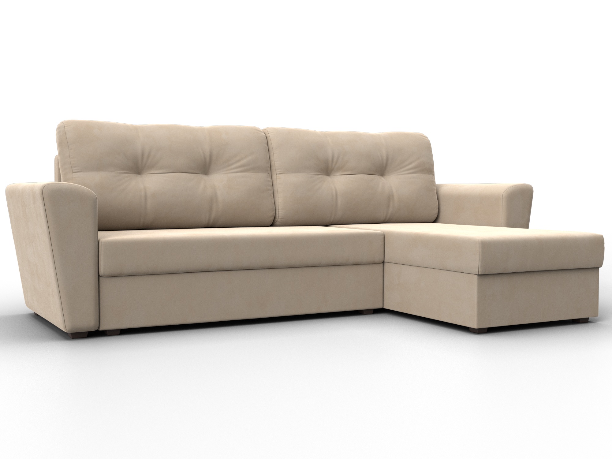 Диван угловой Амстердам Лайт правый угол (seven 729 бежевый)