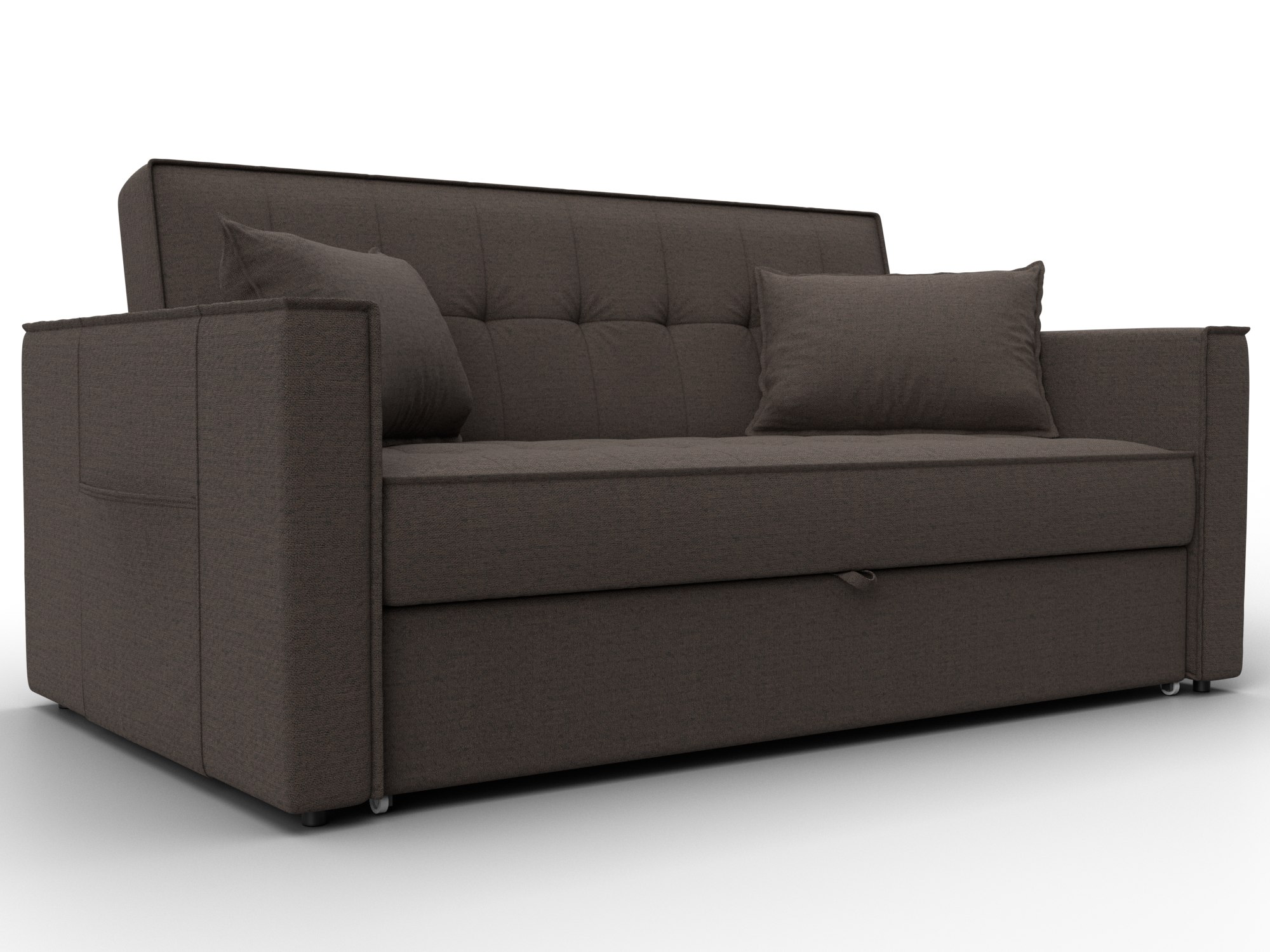 Диван прямой Лига-104 (140) (амур 05 коричневый)