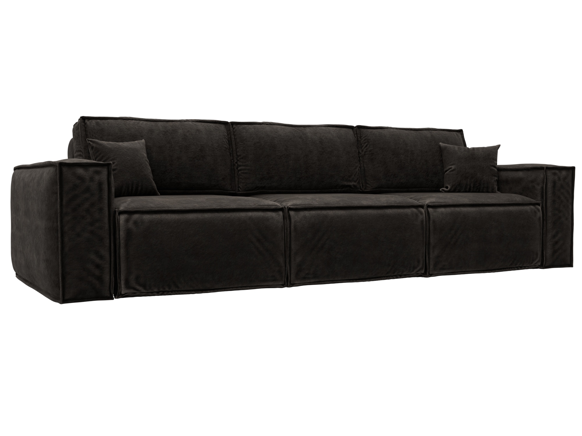 Диван прямой Лига-081 НПБ Лонг (brut 17 коричневый)