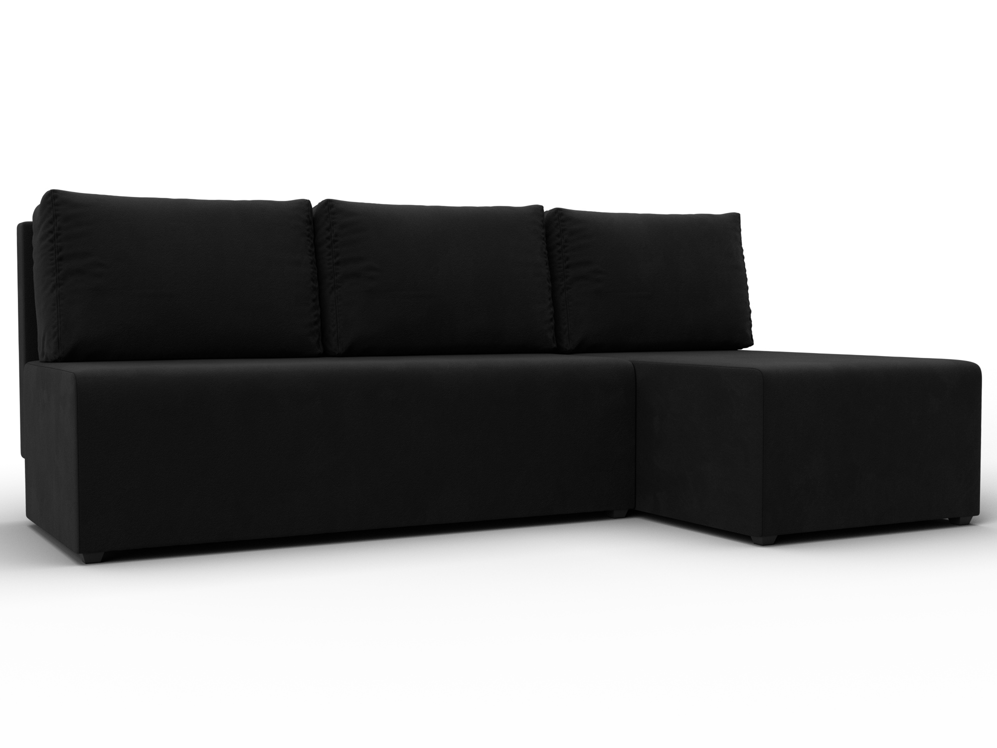 Диван угловой Поло правый угол (черный) Диван угловой Поло правый угол (черный)