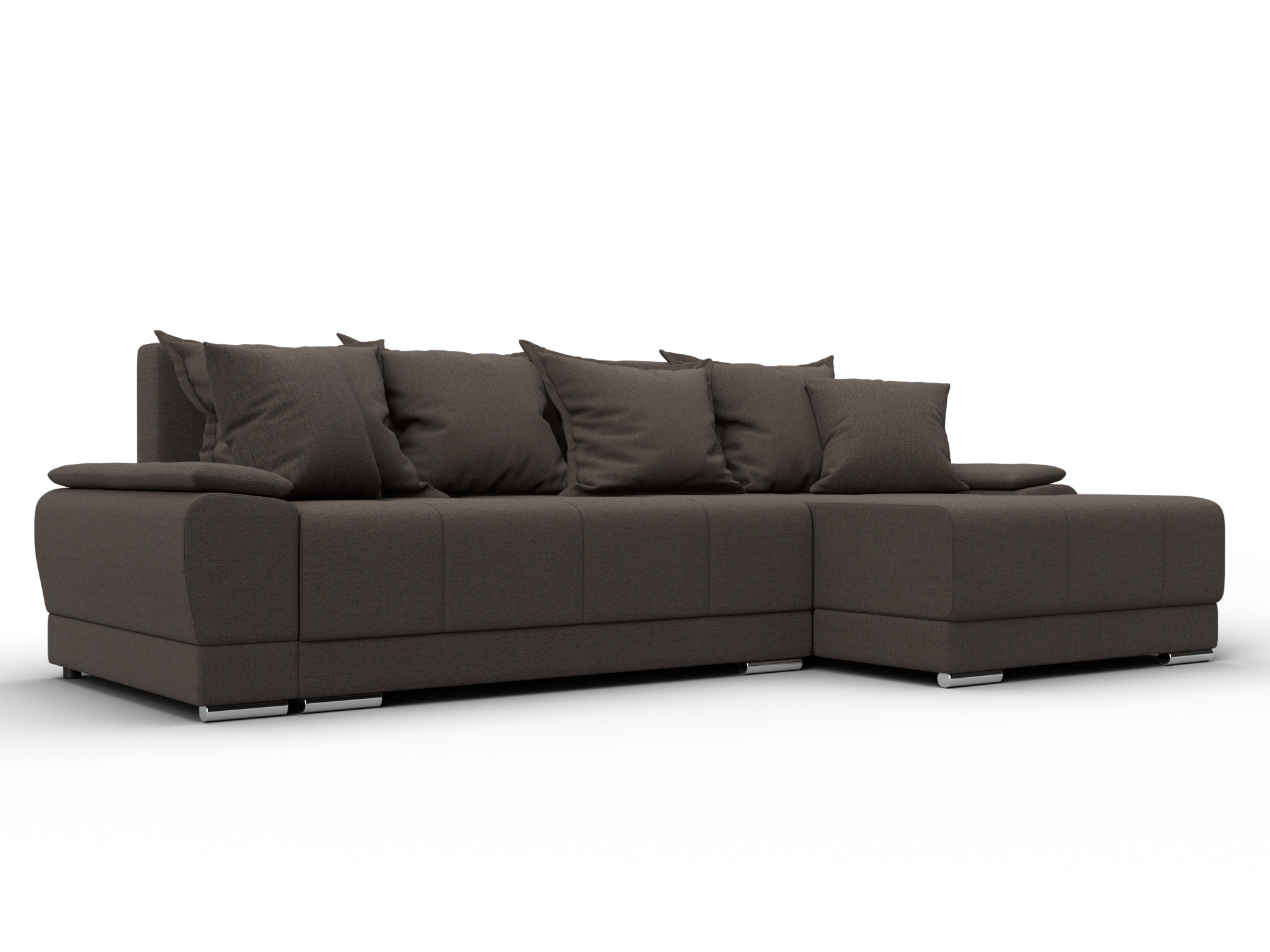 Диван угловой Лига-119 угол правый (амур 05 коричневый)