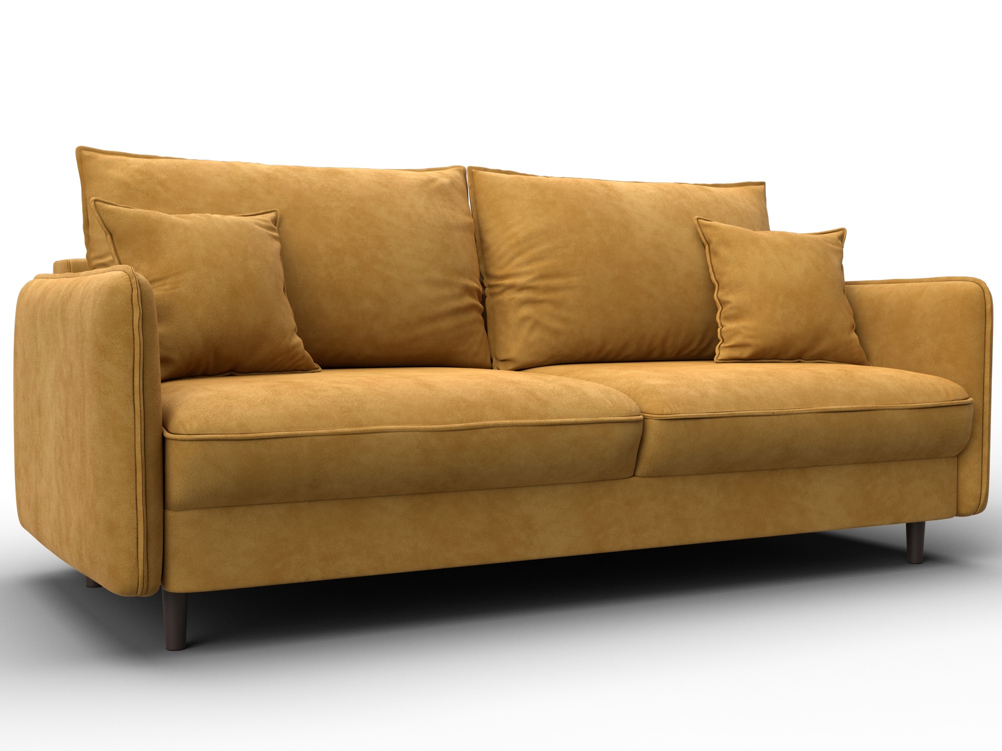 Диван прямой Лига-064 НПБ (brut 10 желтый)