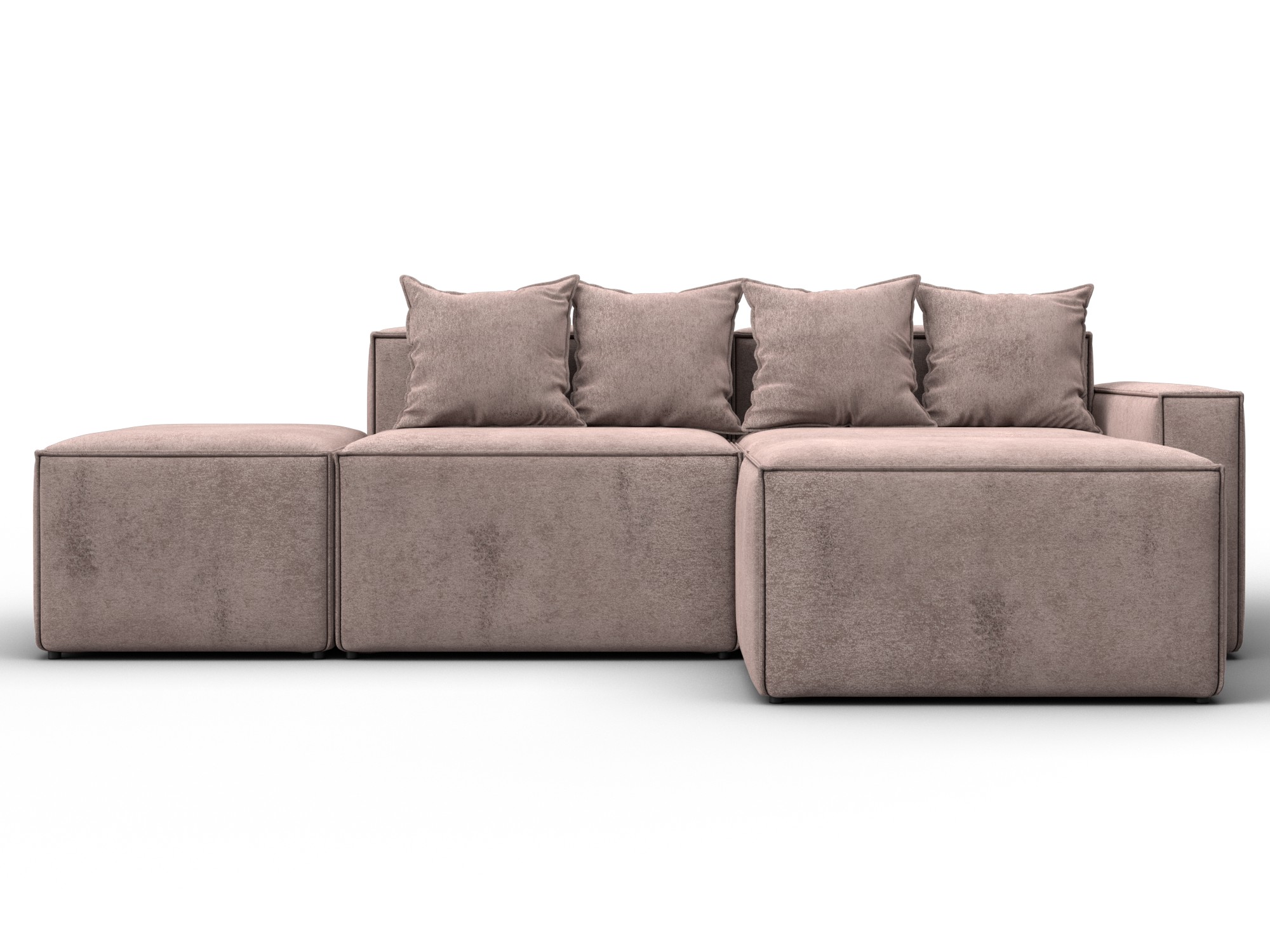 Диван угловой модульный Лига-063 угол правый (tower 05 бежевый)