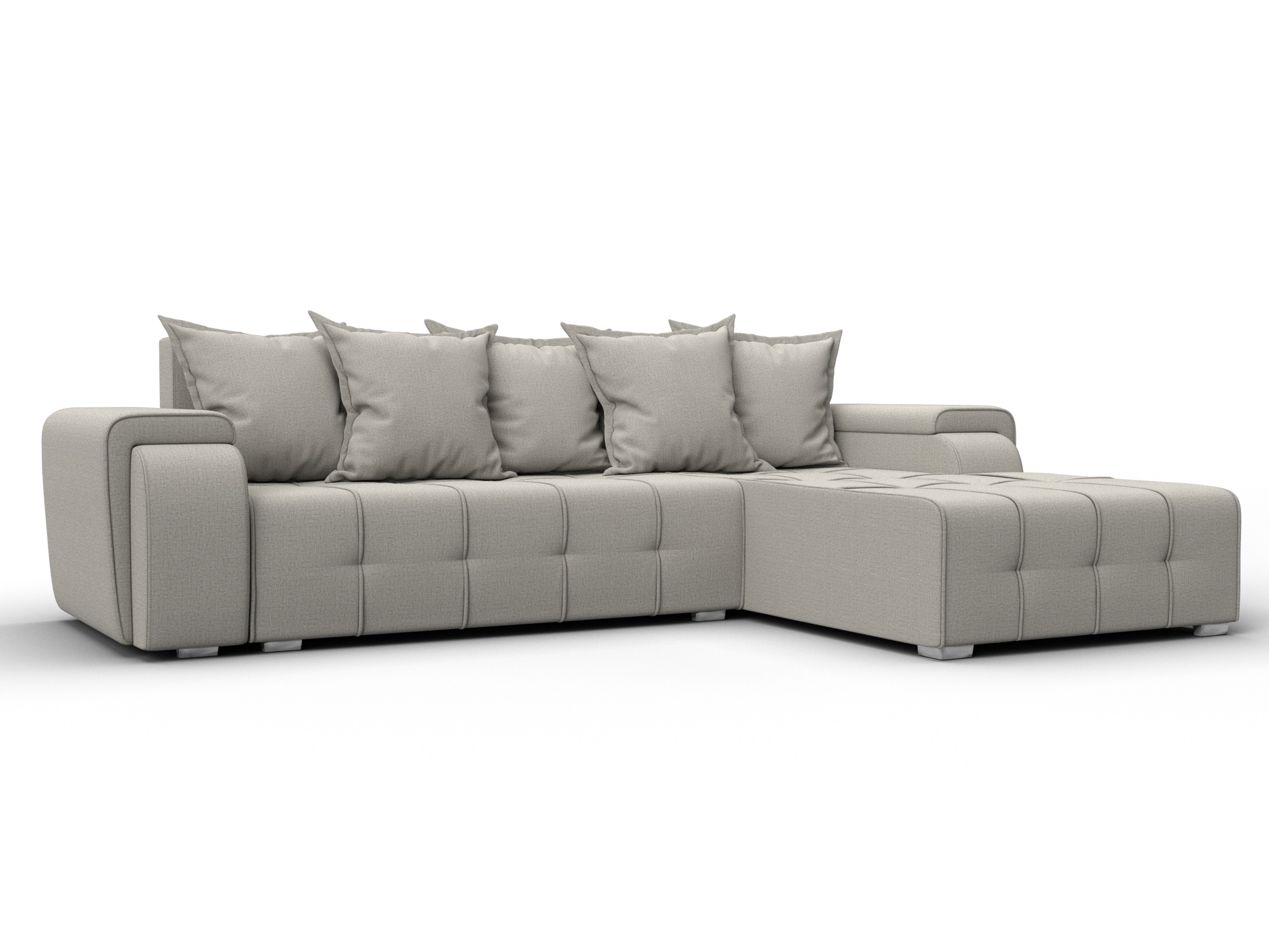 Диван угловой Лига-121 правый угол (амур 02 бежевый)