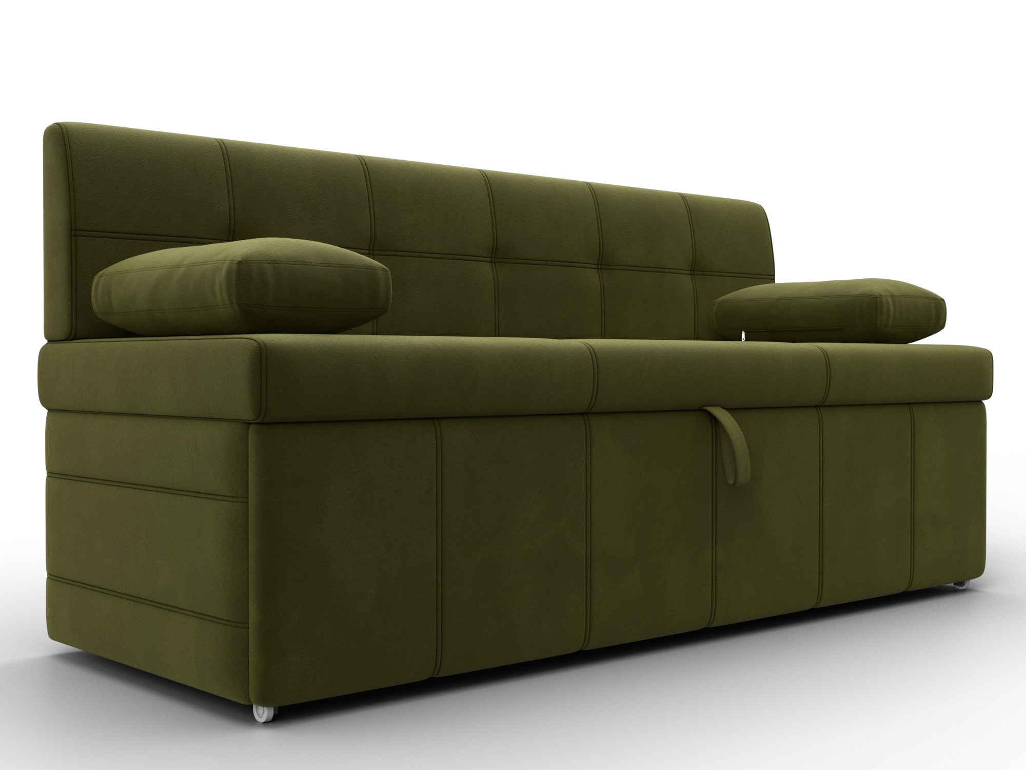 Диван кухонный прямой Лео (зеленый)