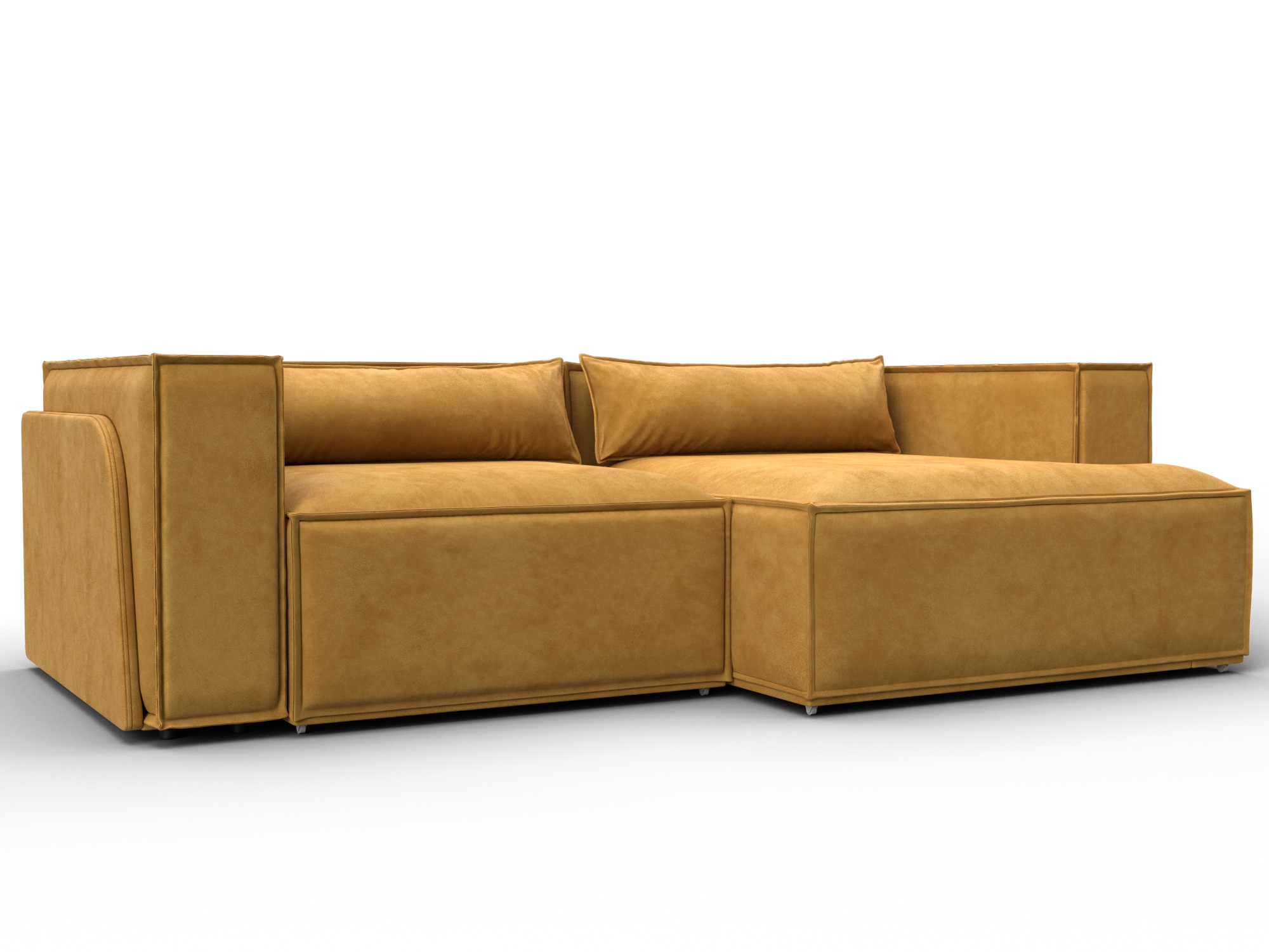 Диван угловой Лига-061 угол правый (brut 10 желтый)