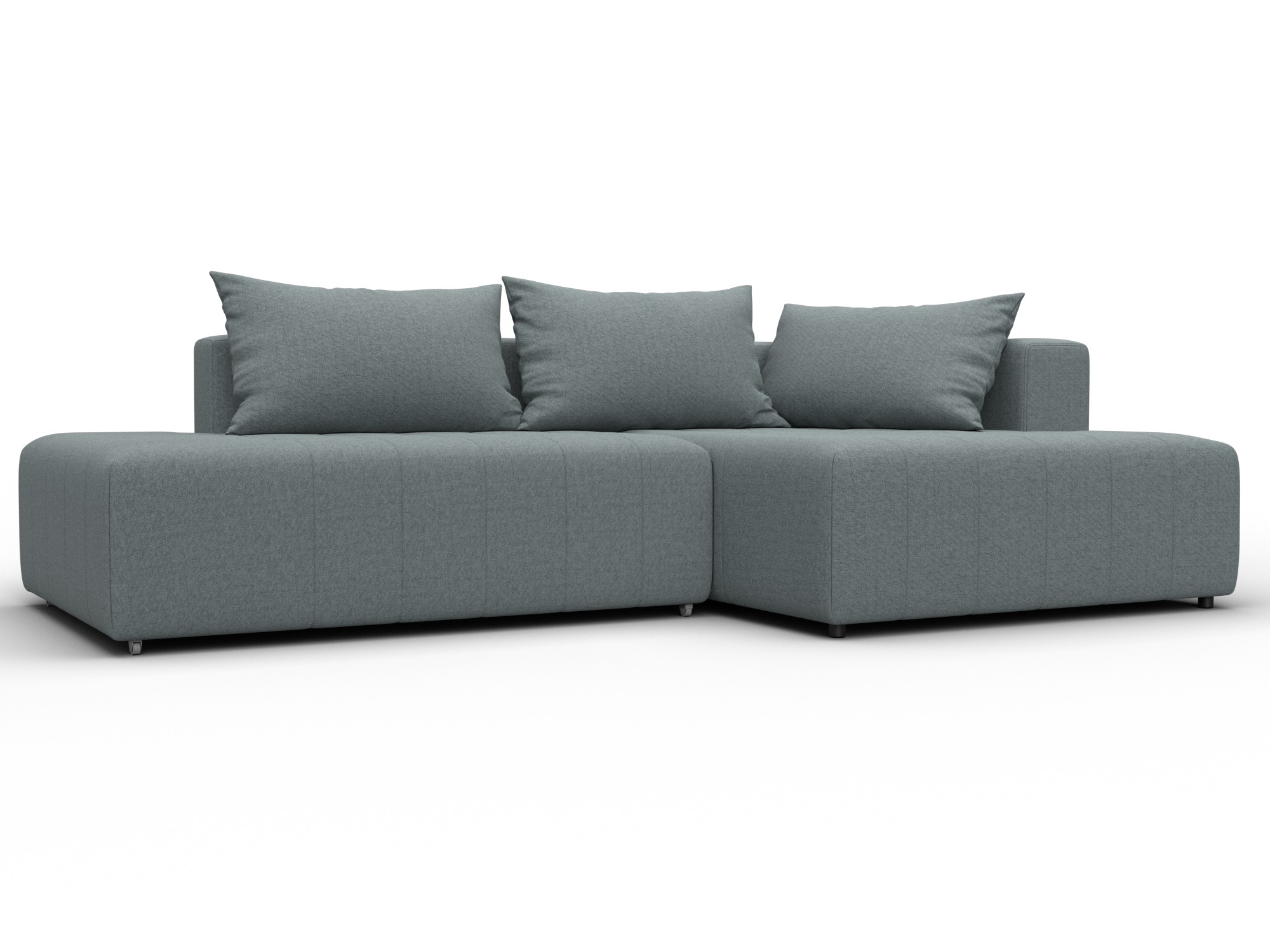 Диван угловой Лига-103 НПБ угол правый (амур 07 серый)