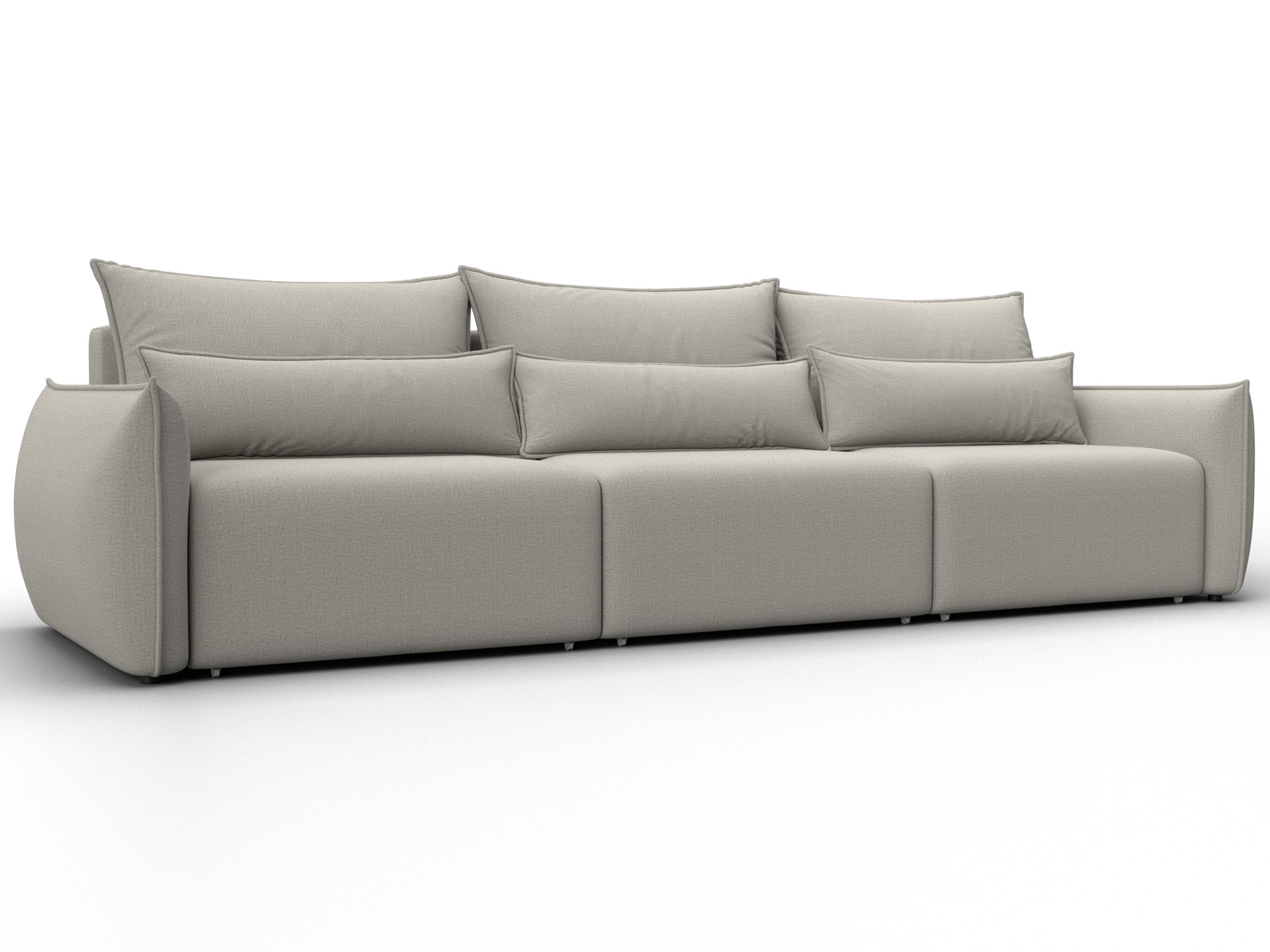 Диван прямой Лига-051 НПБ Лонг (амур 02 бежевый)