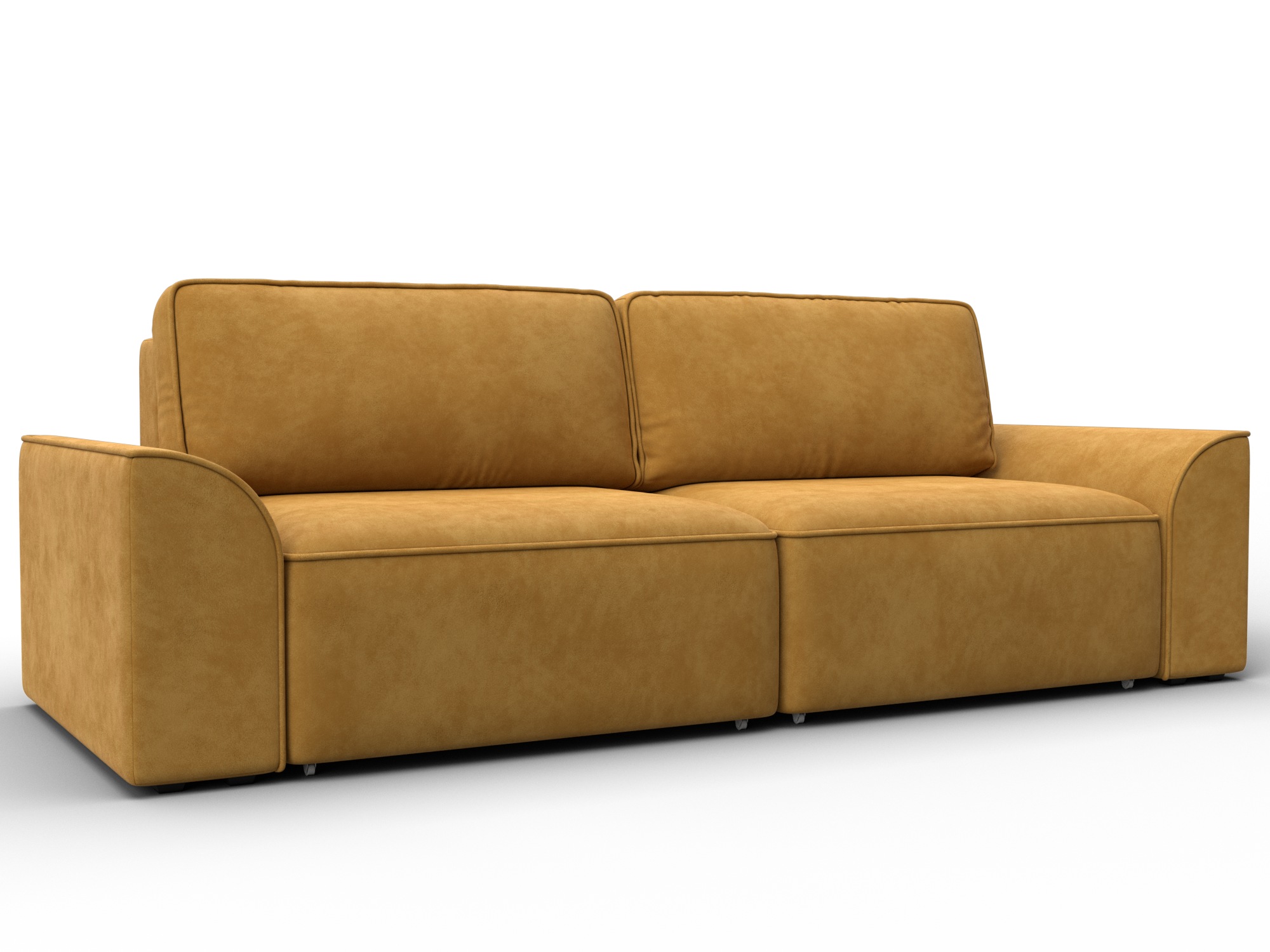 Диван прямой Лига-048 НПБ (brut 10 желтый)