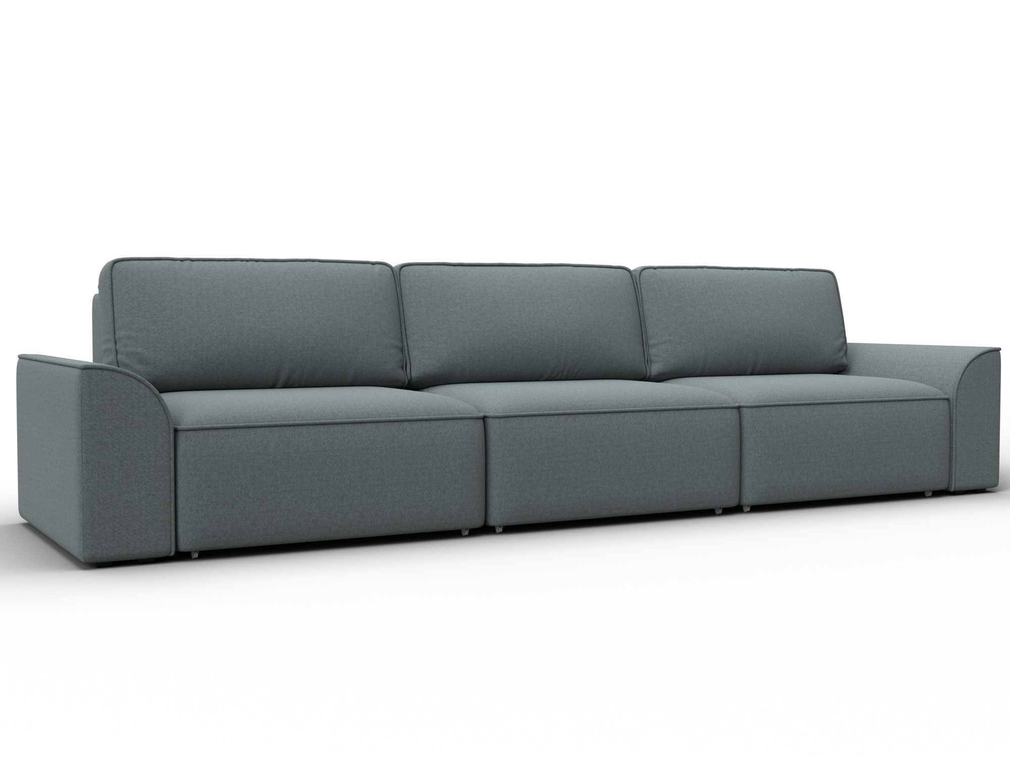 Диван прямой Лига-048 НПБ Лонг (амур 07 серый)