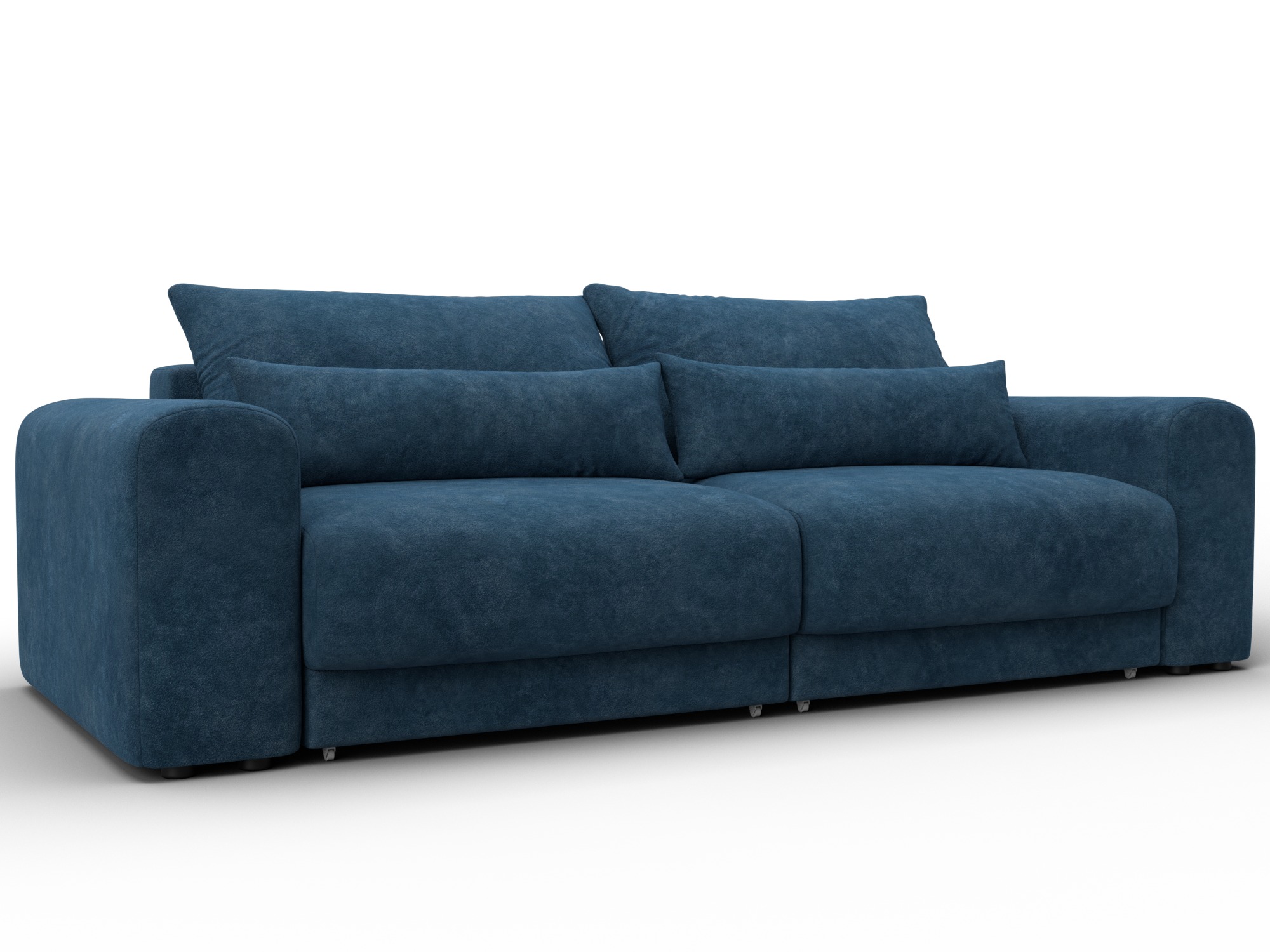 Диван прямой Лига-056 НПБ (brut 11 синий)