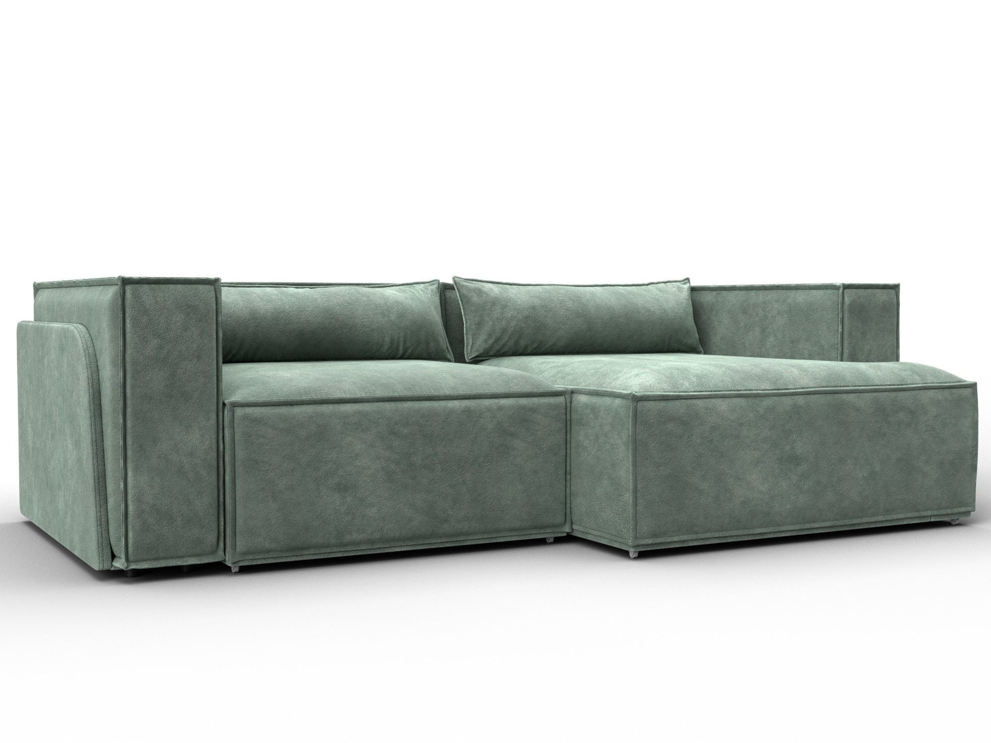 Диван угловой Лига-061 угол левый (brut 08 зеленый)