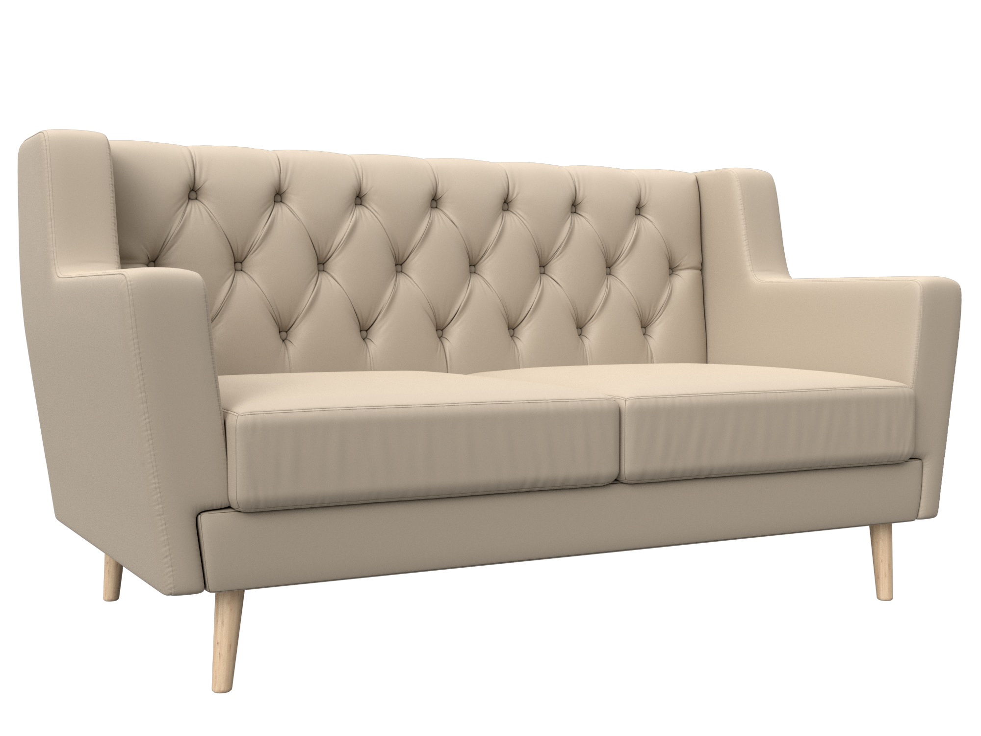 Диван кухонный прямой Брайтон 2 Люкс (бежевый)