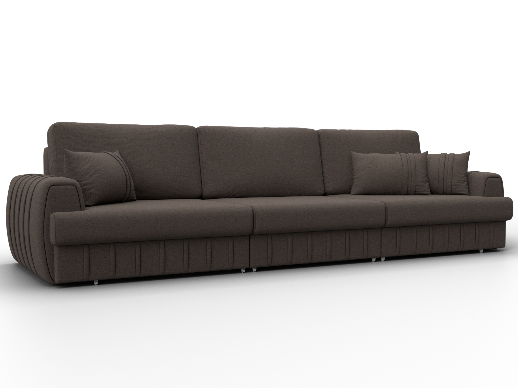 Диван прямой Лига-057 НПБ Лонг (амур 05 коричневый)