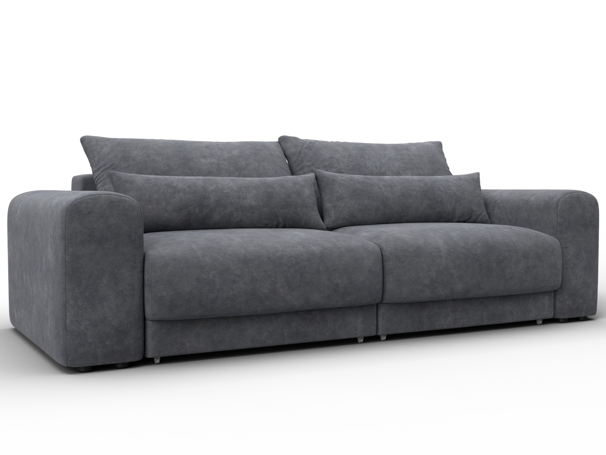 Диван прямой Лига-056 НПБ (brut 16 темно-серый)