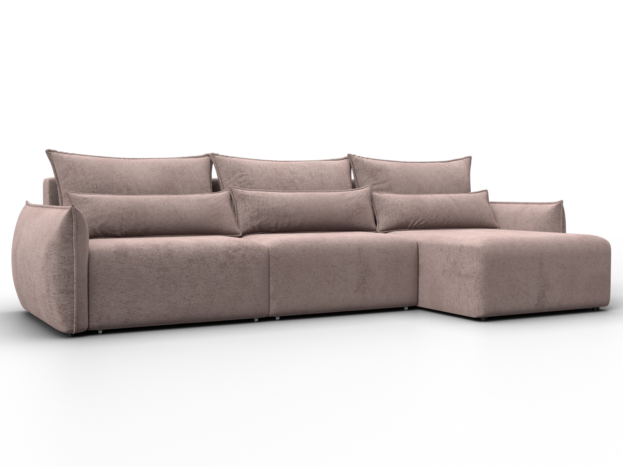 Диван угловой Лига-051 НПБ Лонг угол универсальный (tower 05 бежевый)