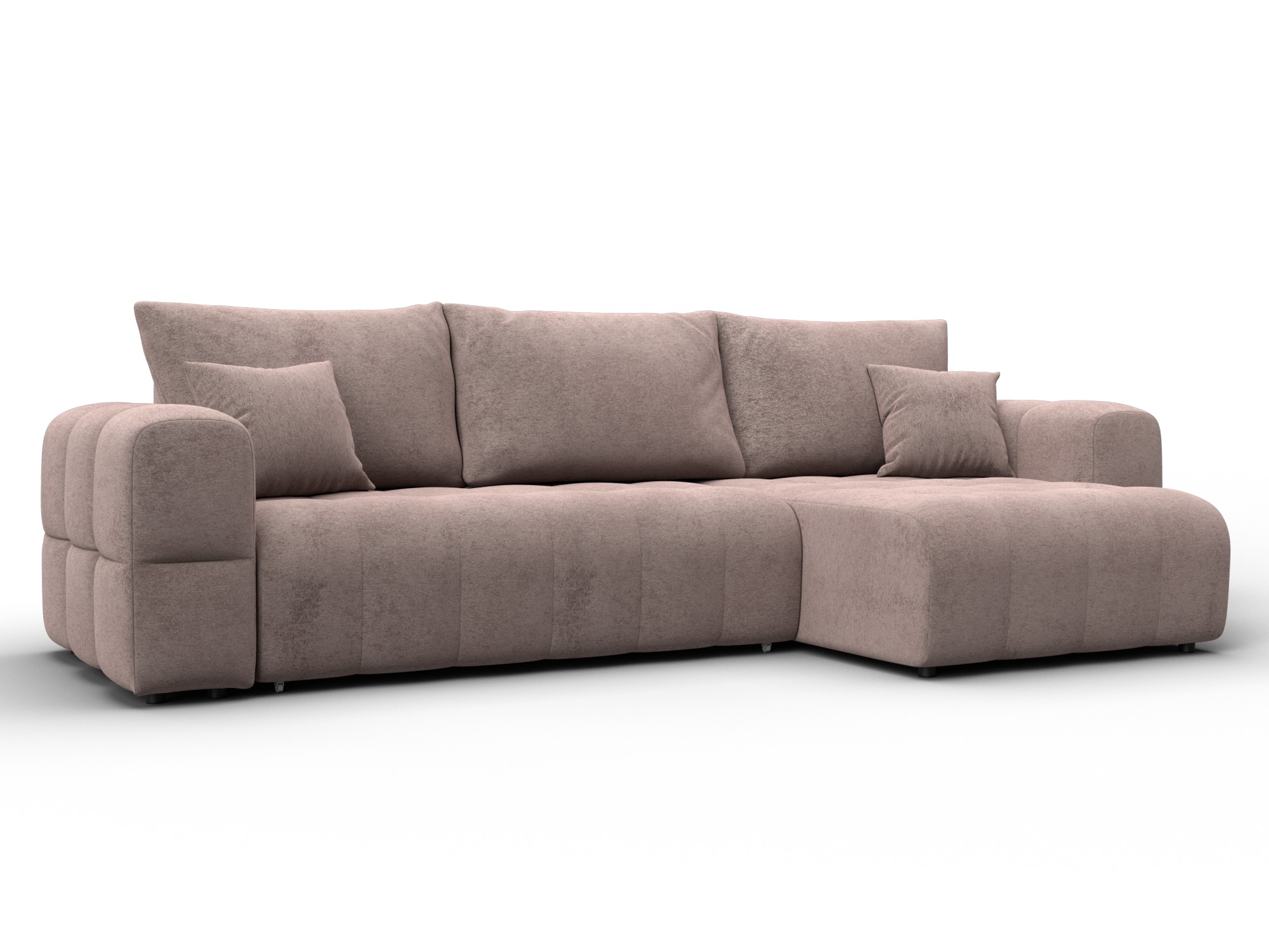 Диван угловой Лига-110 НПБ угол универсальный (tower 05 бежевый)