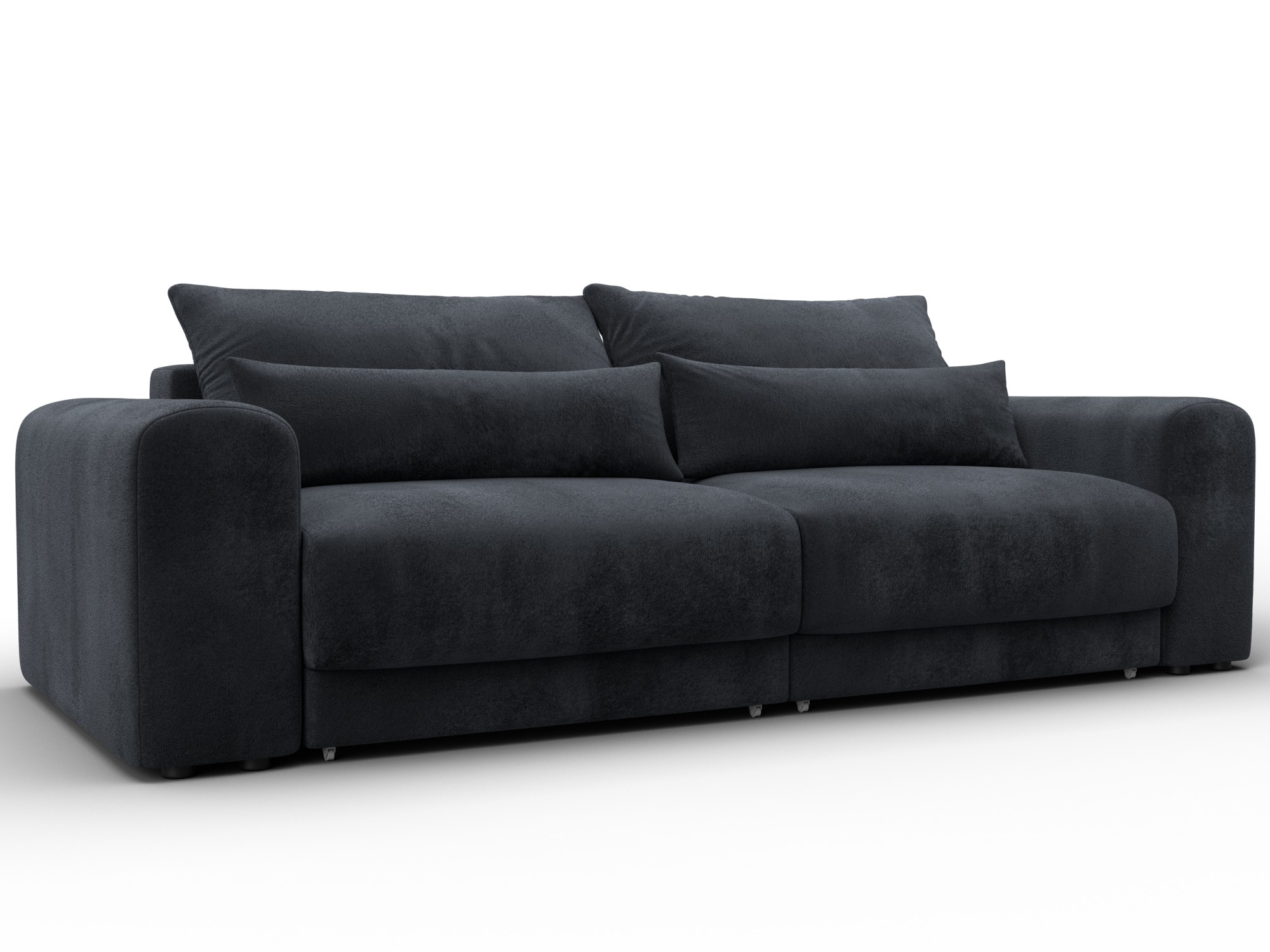 Диван прямой Лига-056 НПБ (tower 11 темно-серый)