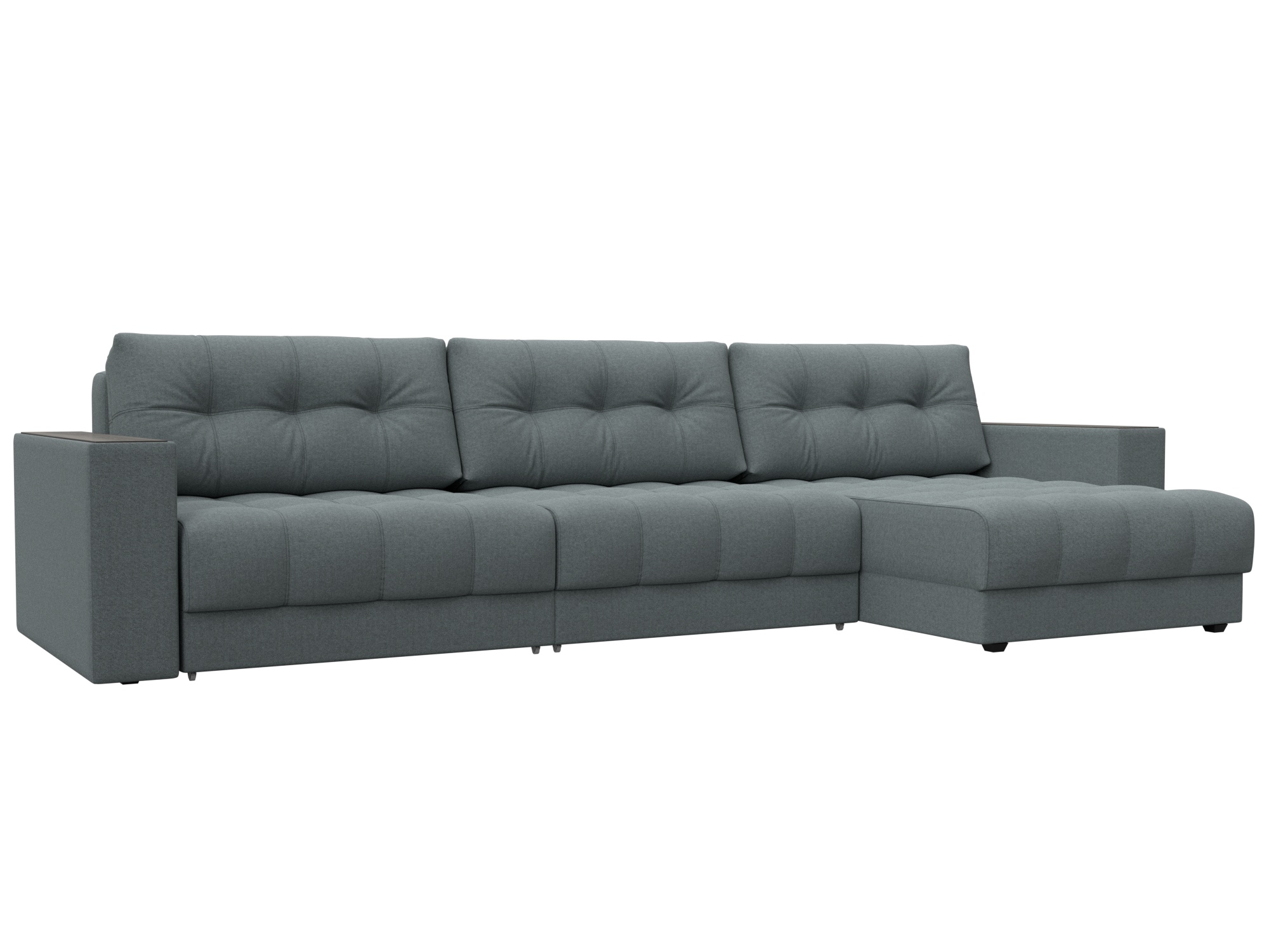 Диван угловой с декором Лига-049 НПБ Лонг (амур 07 серый) Диван угловой с декором Лига-049 НПБ Лонг (амур 07 серый)