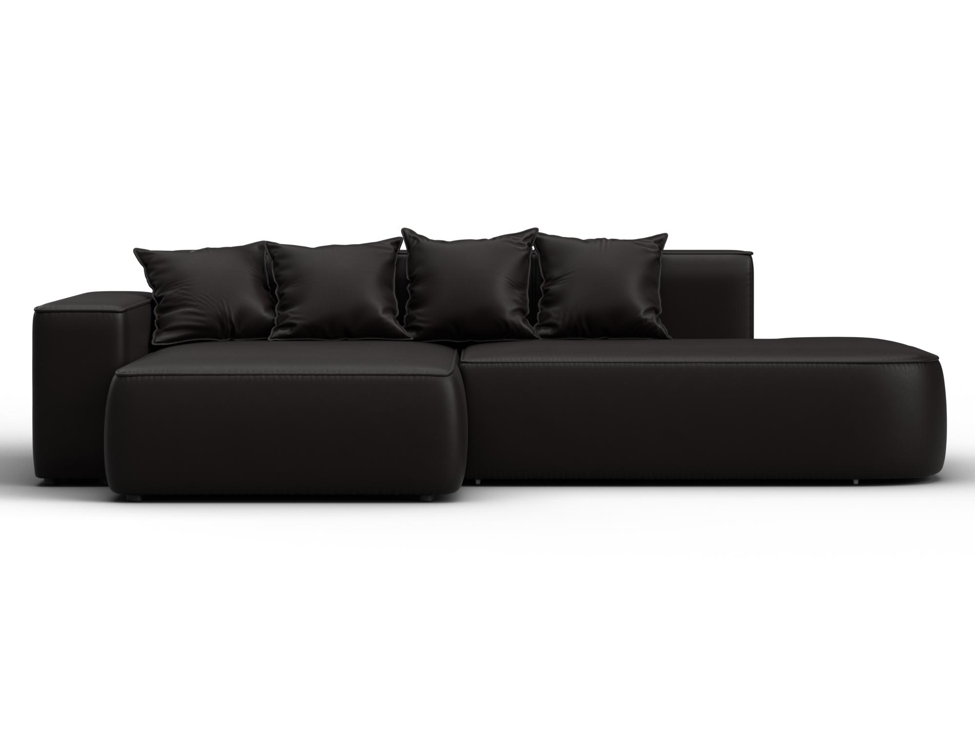 Диван угловой Лига-065 угол левый (grifon 12 коричневый)