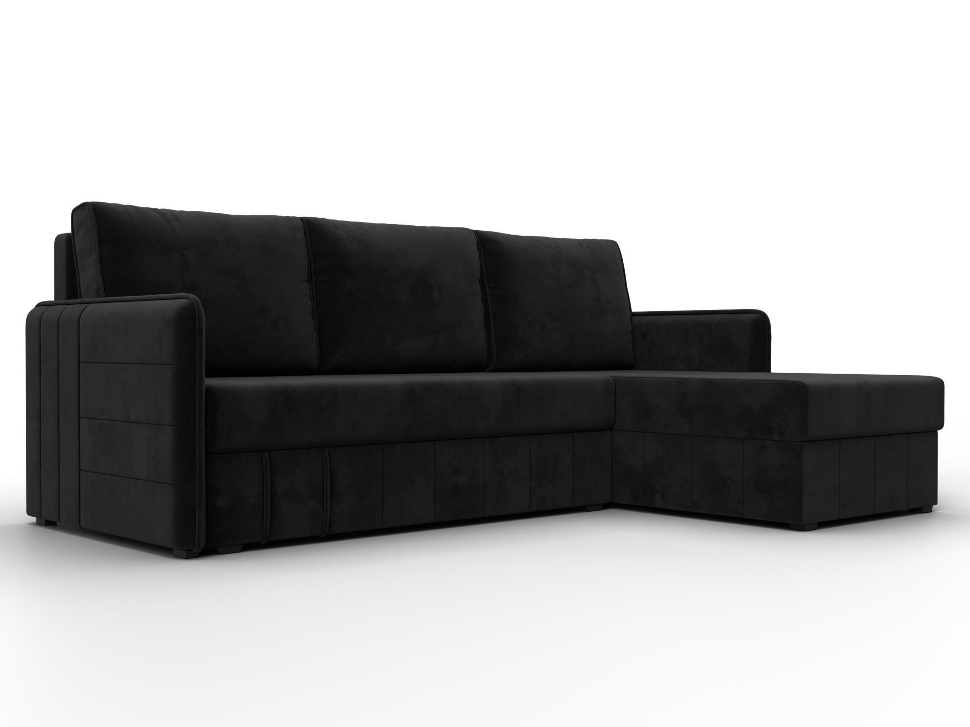 Диван угловой Слим угол универсальный (черный)