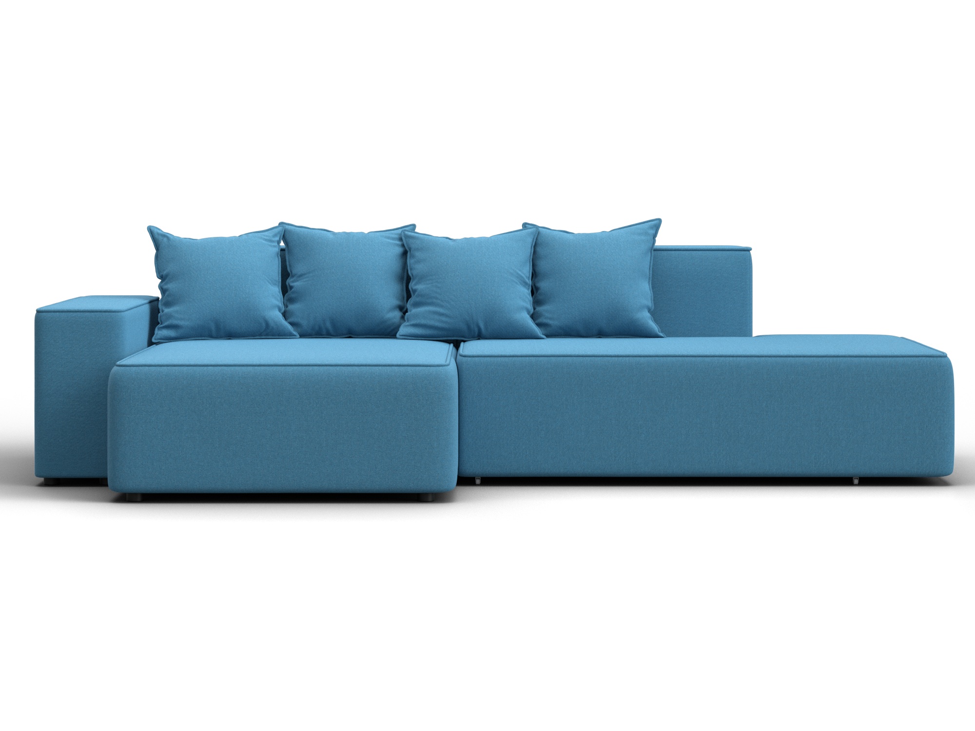 Диван угловой Лига-079 угол левый (амур 10 голубой)