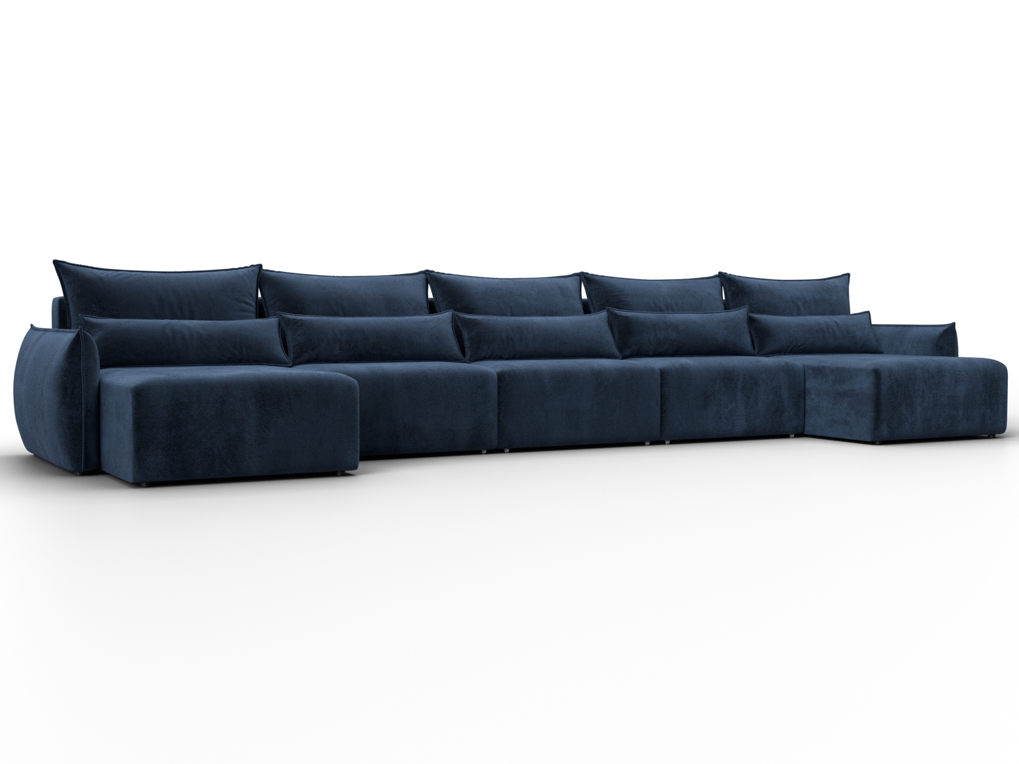 Диван П-образный Лига-051 НПБ МегаЛонг (tower 13 синий)