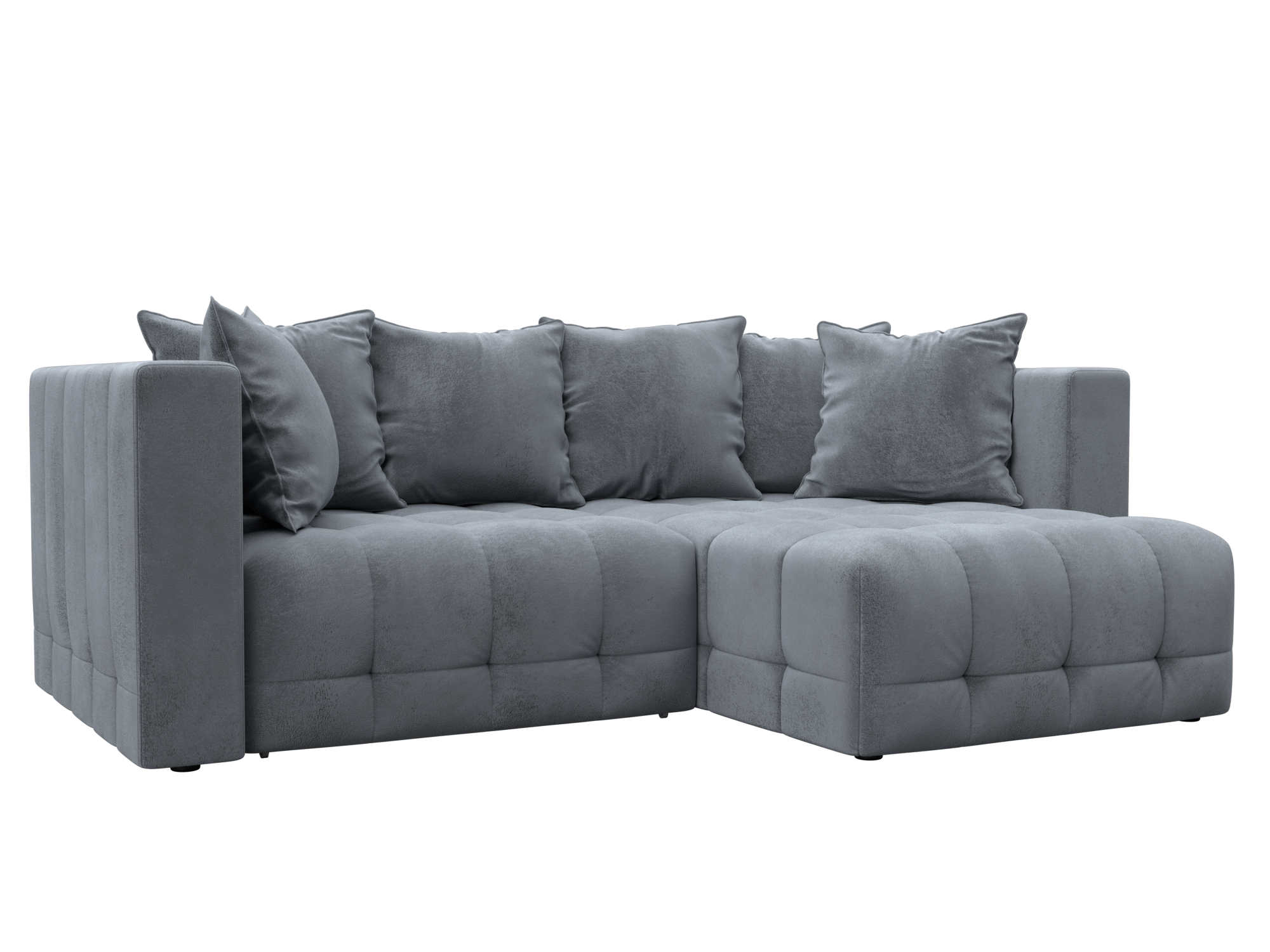 Диван угловой Лига-052 НПБ угол универсальный (tower 10 серый)