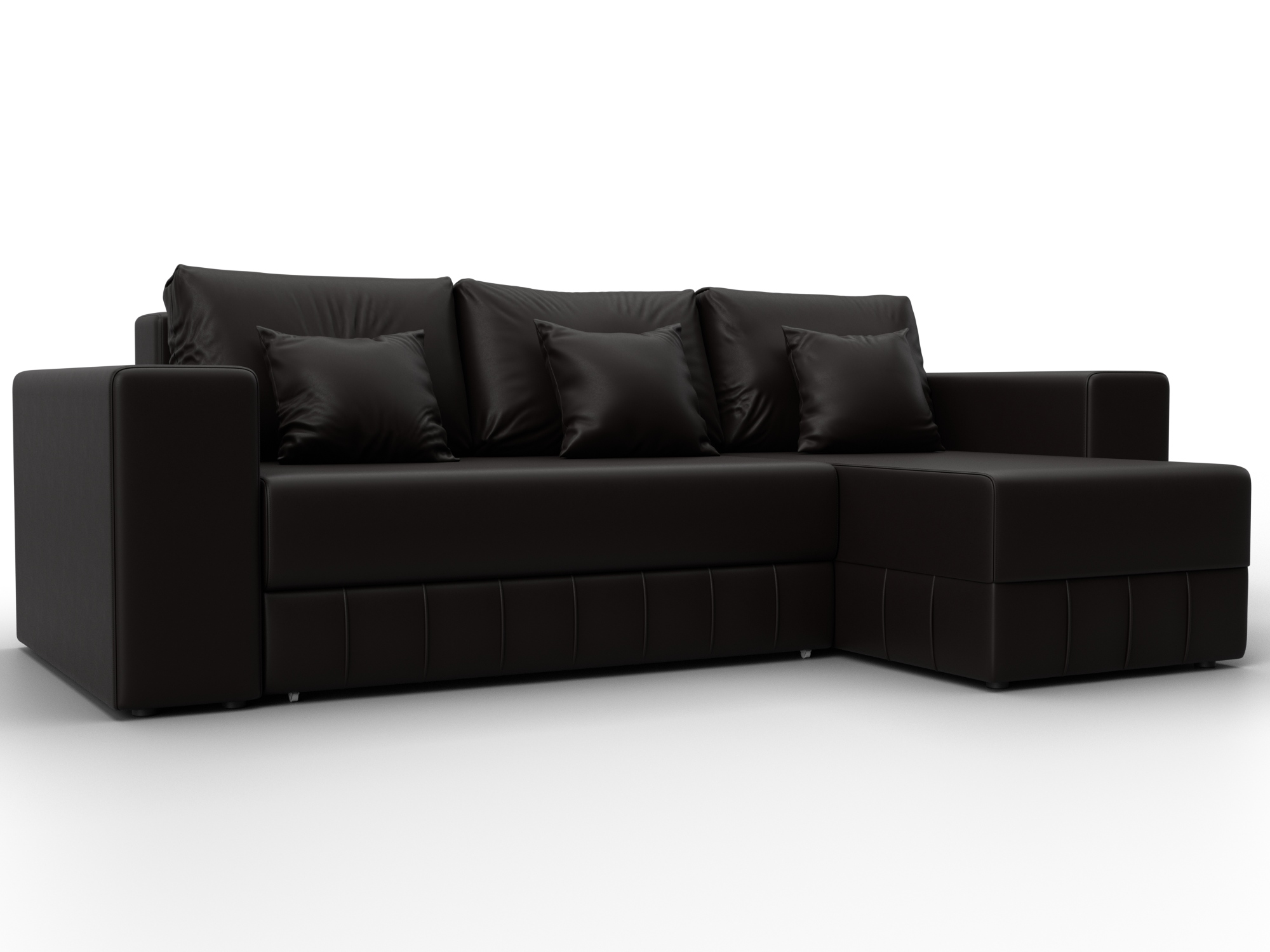 Диван угловой Лига-076 угол универсальный (grifon 12 коричневый)