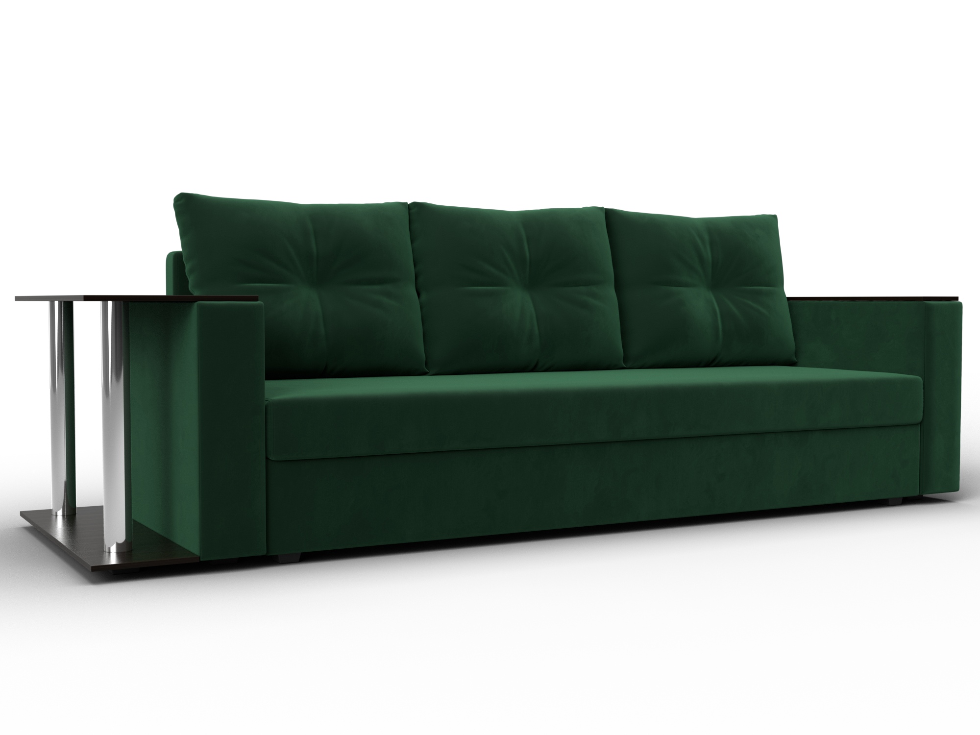 Диван прямой Атланта со столом слева (seven 626 зеленый)