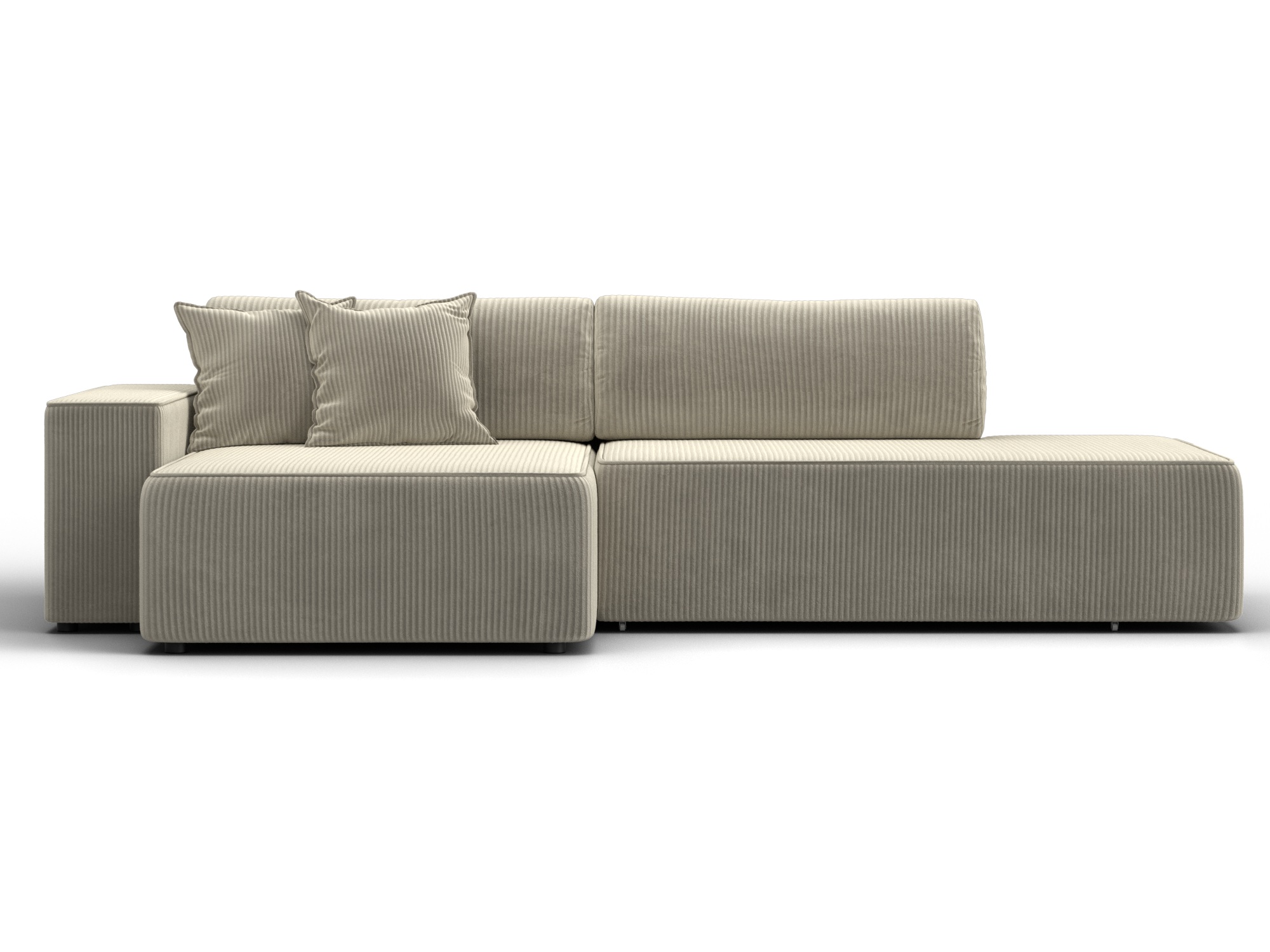 Диван угловой Лига-079 БП угол левый (vertical бежевый)