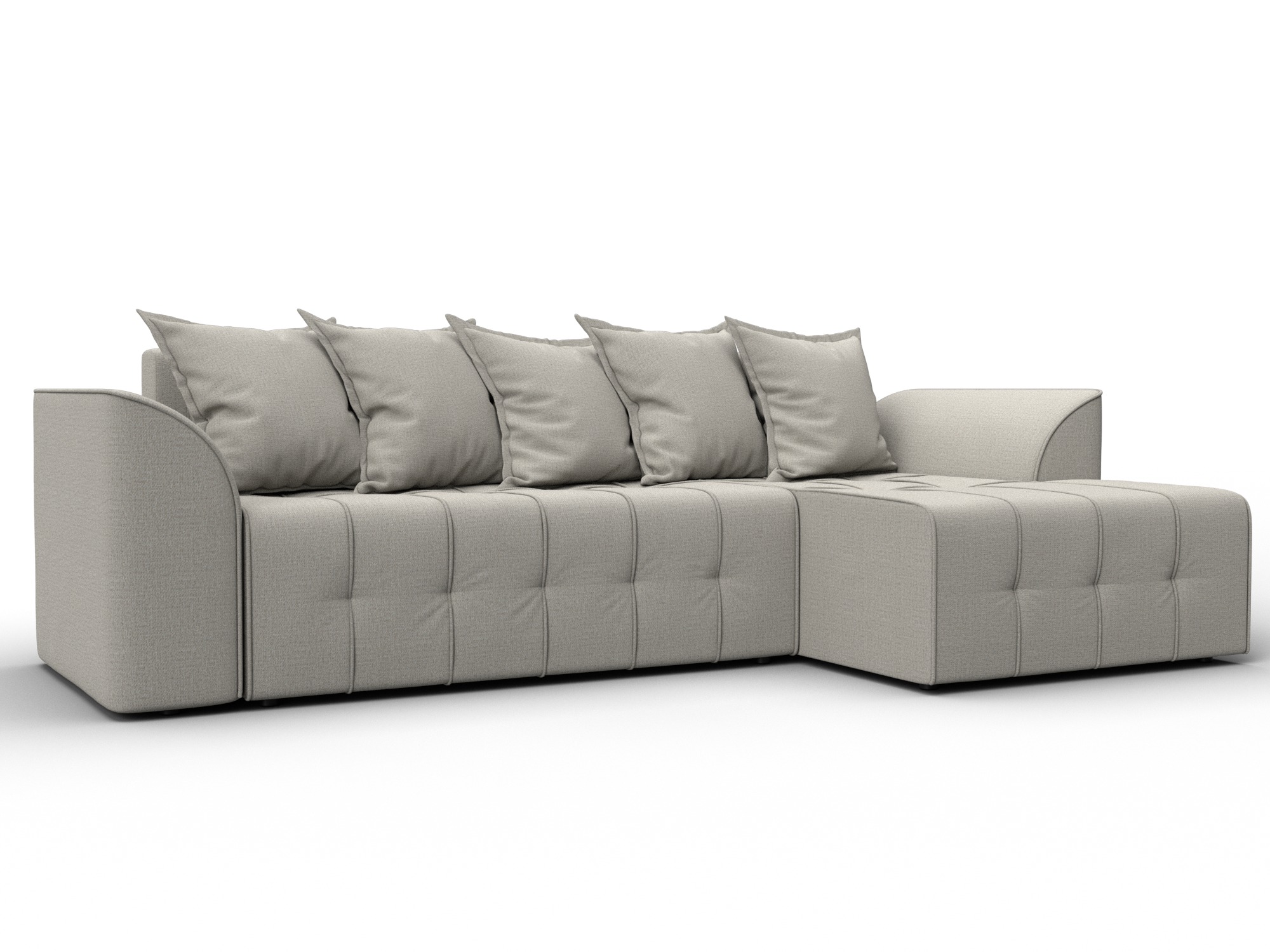 Диван угловой Лига-113 угол правый (амур 02 бежевый)