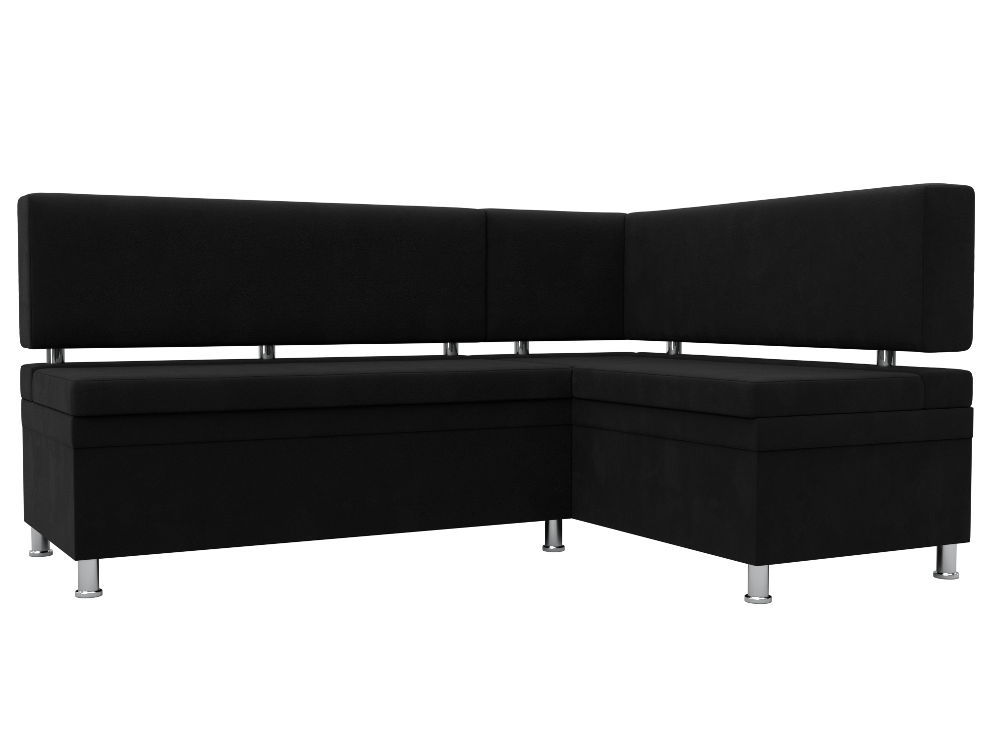 Диван кухонный угловой Стайл правый угол (черный)