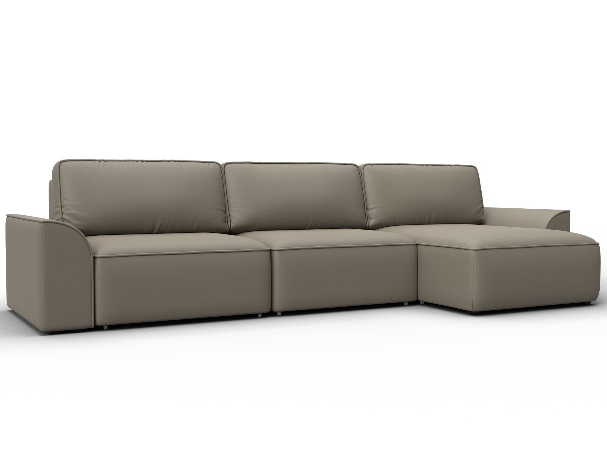 Диван угловой Лига-048 НПБ лонг (grifon 04 бежевый)