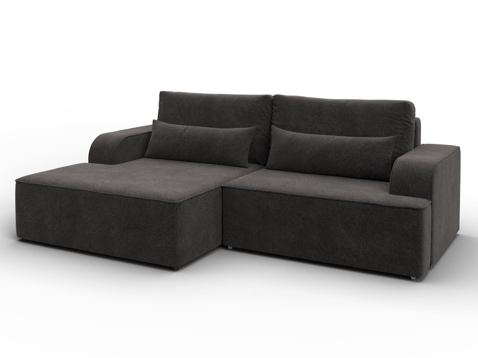 Диван угловой Лига-120 угол левый (laim 10 темно-коричневый)