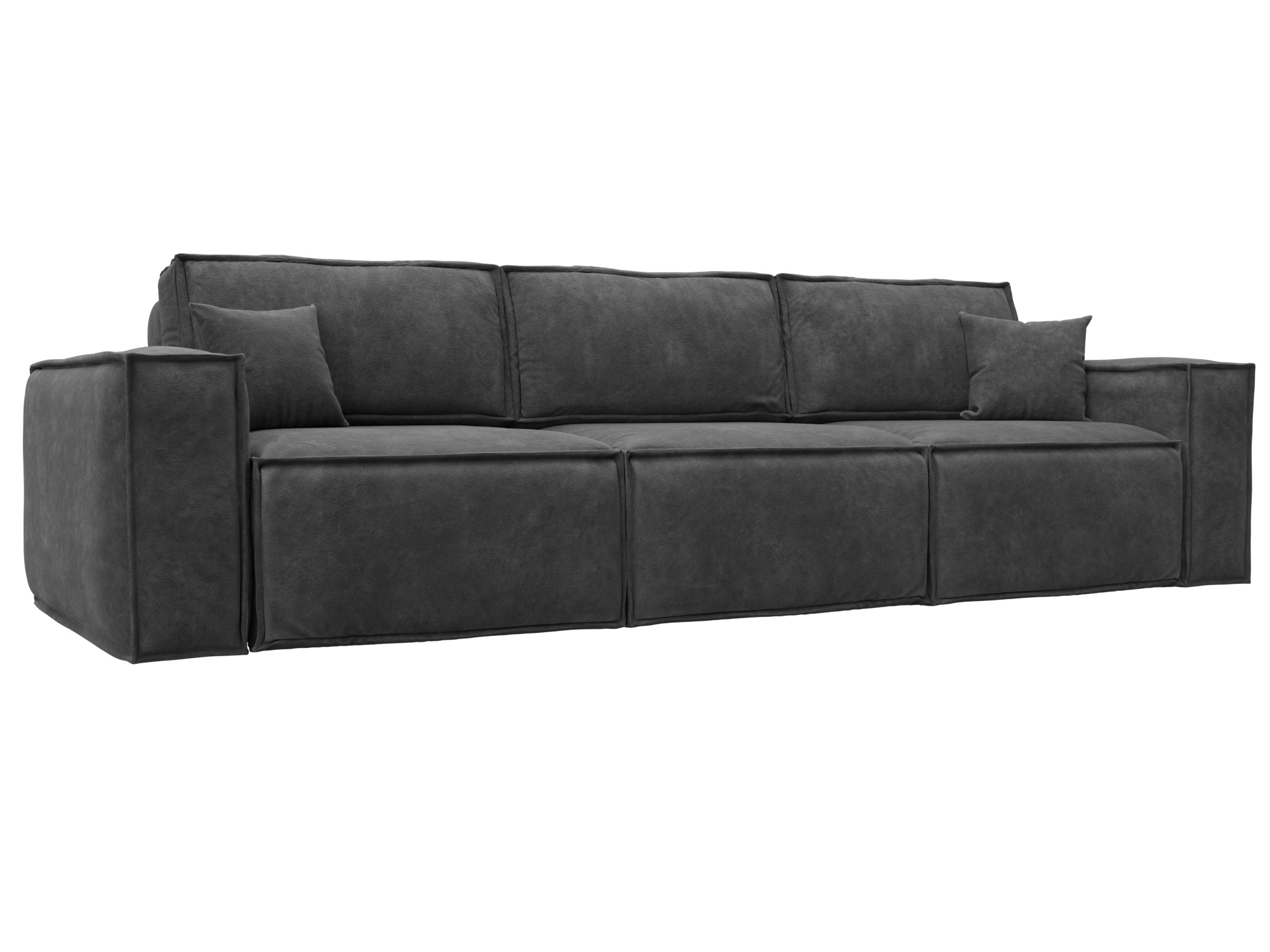 Диван прямой Лига-081 НПБ Лонг (brut 16 темно-серый)