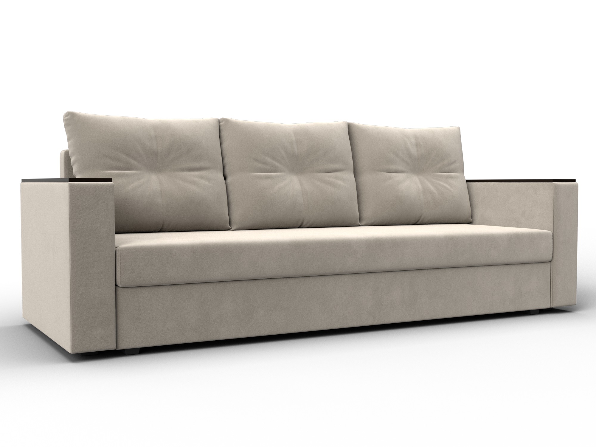 Диван прямой Атланта без стола (бежевый)