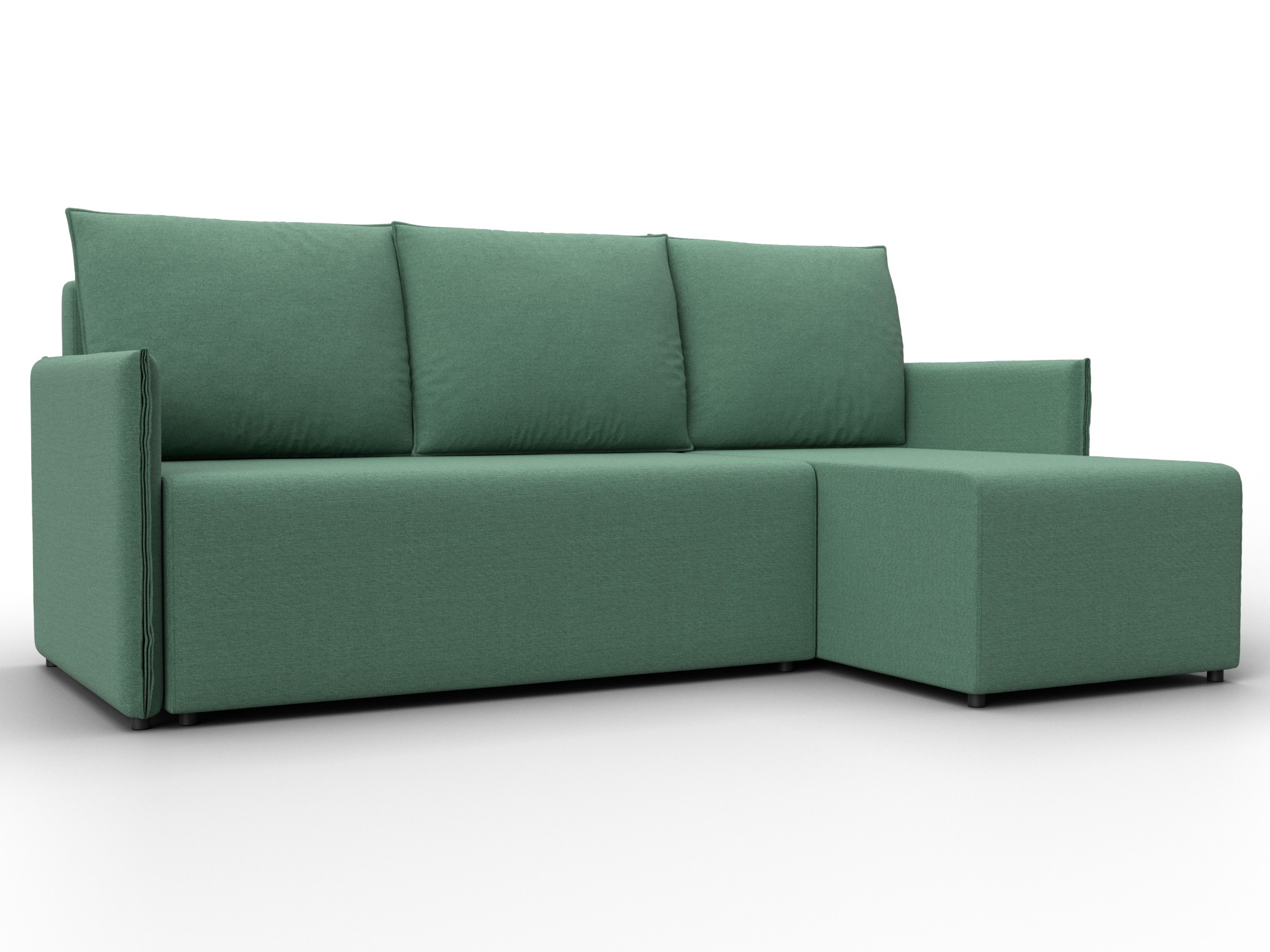 Диван угловой Лига-124 угол универсальный (амур 11 зеленый)