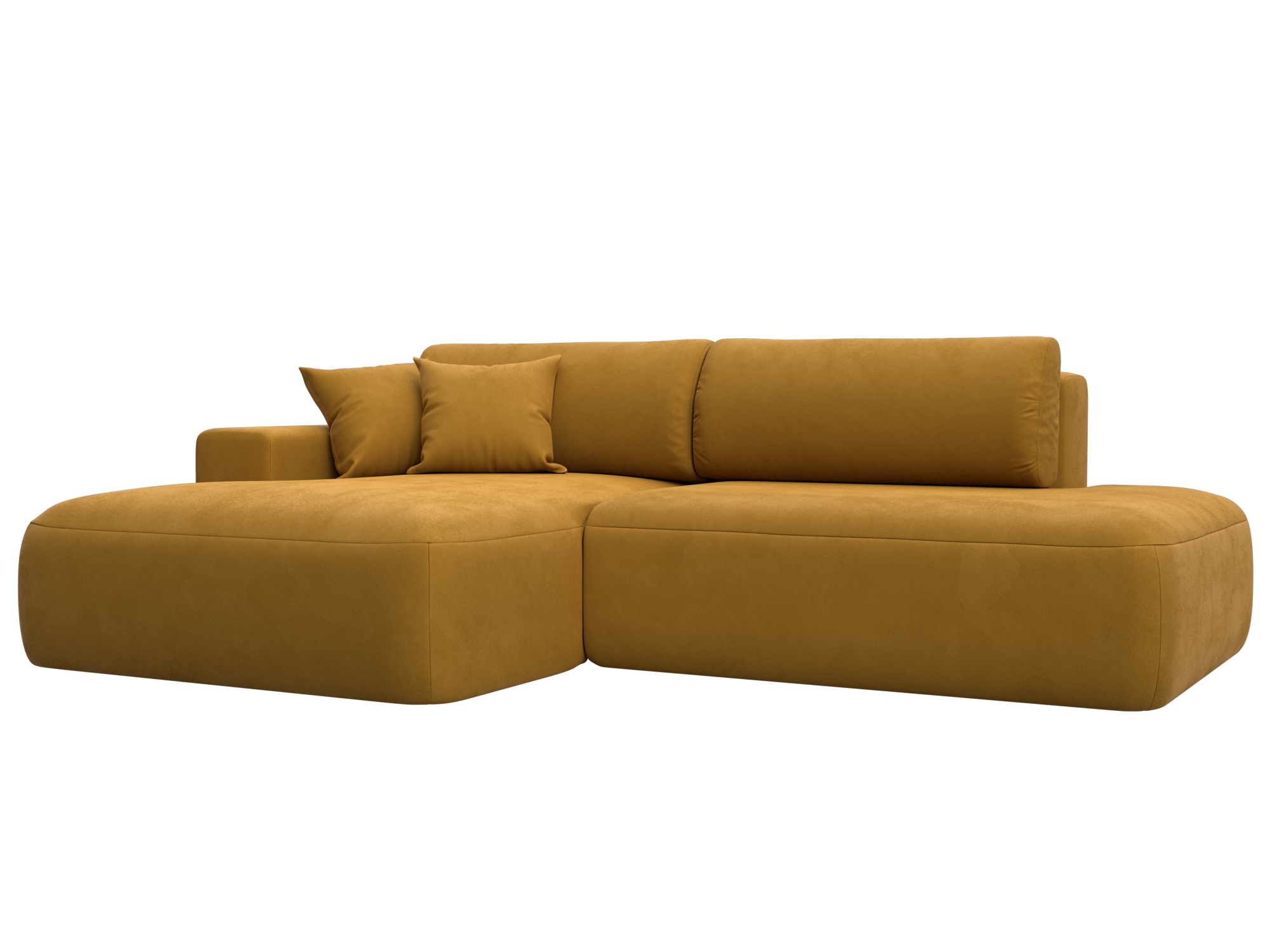 Диван угловой Лига-036 НПБ Модерн левый угол (brut 10 желтый)