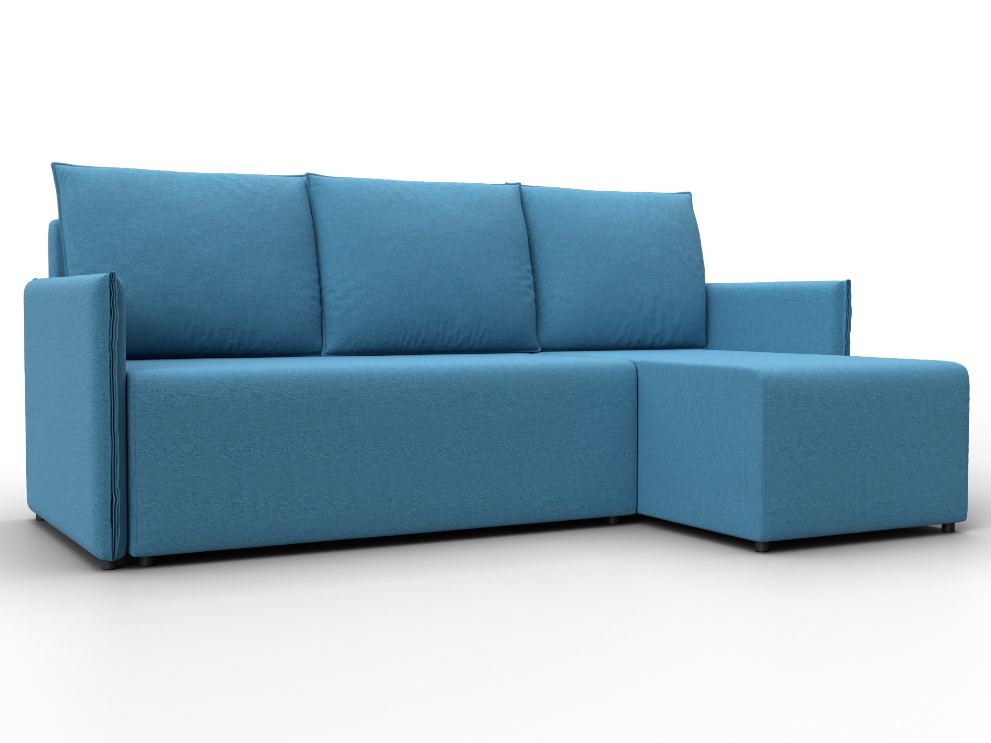 Диван угловой Лига-124 угол универсальный (амур 10 голубой)