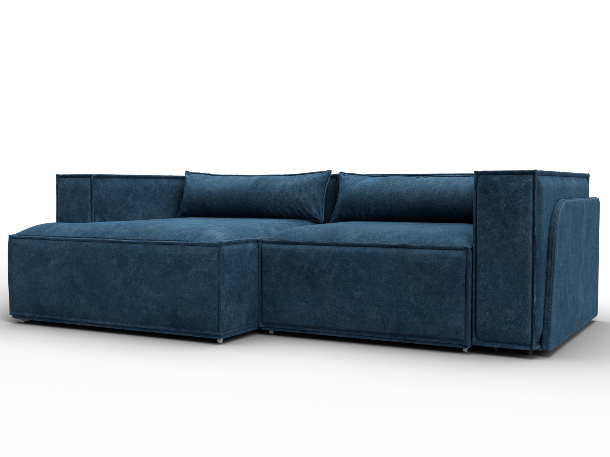 Диван угловой Лига-061 угол левый (brut 11 синий)