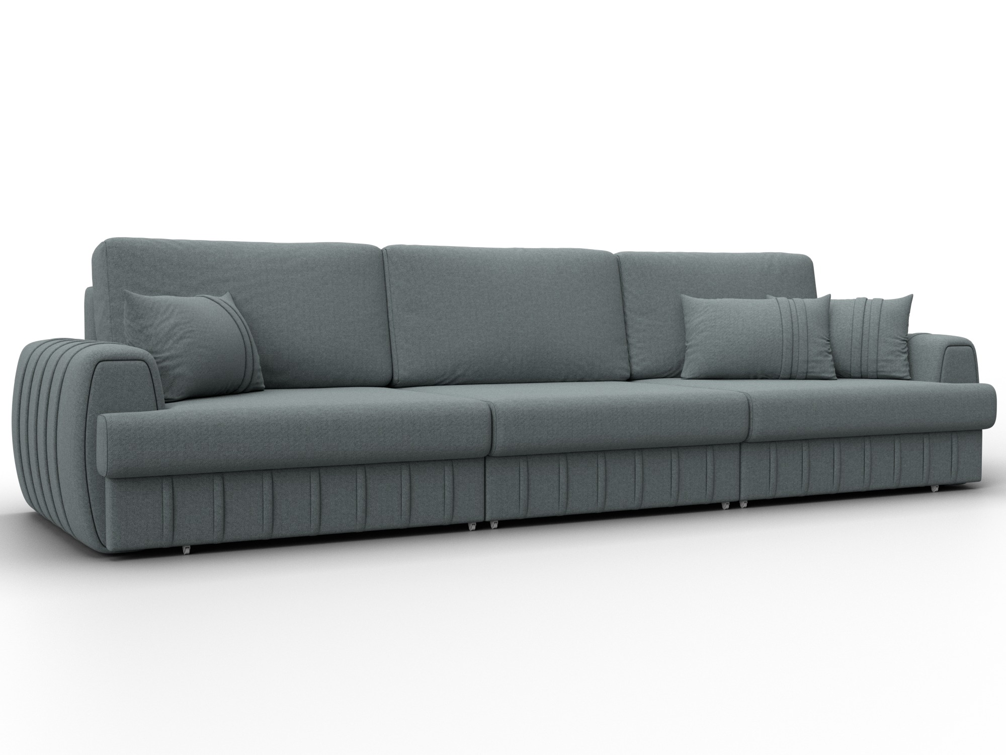 Диван прямой Лига-057 НПБ Лонг (амур 07 серый)