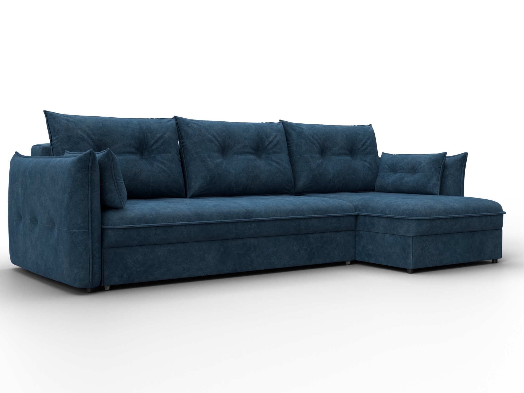 Диван угловой Лига-100 НПБ угол универсальный (brut 11 синий)