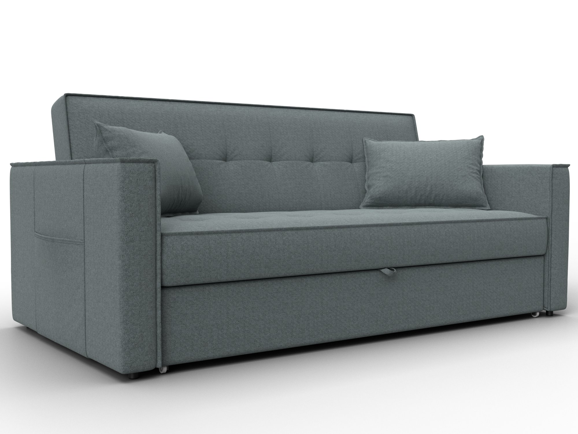 Диван прямой Лига-104 (160) (амур 07 серый)