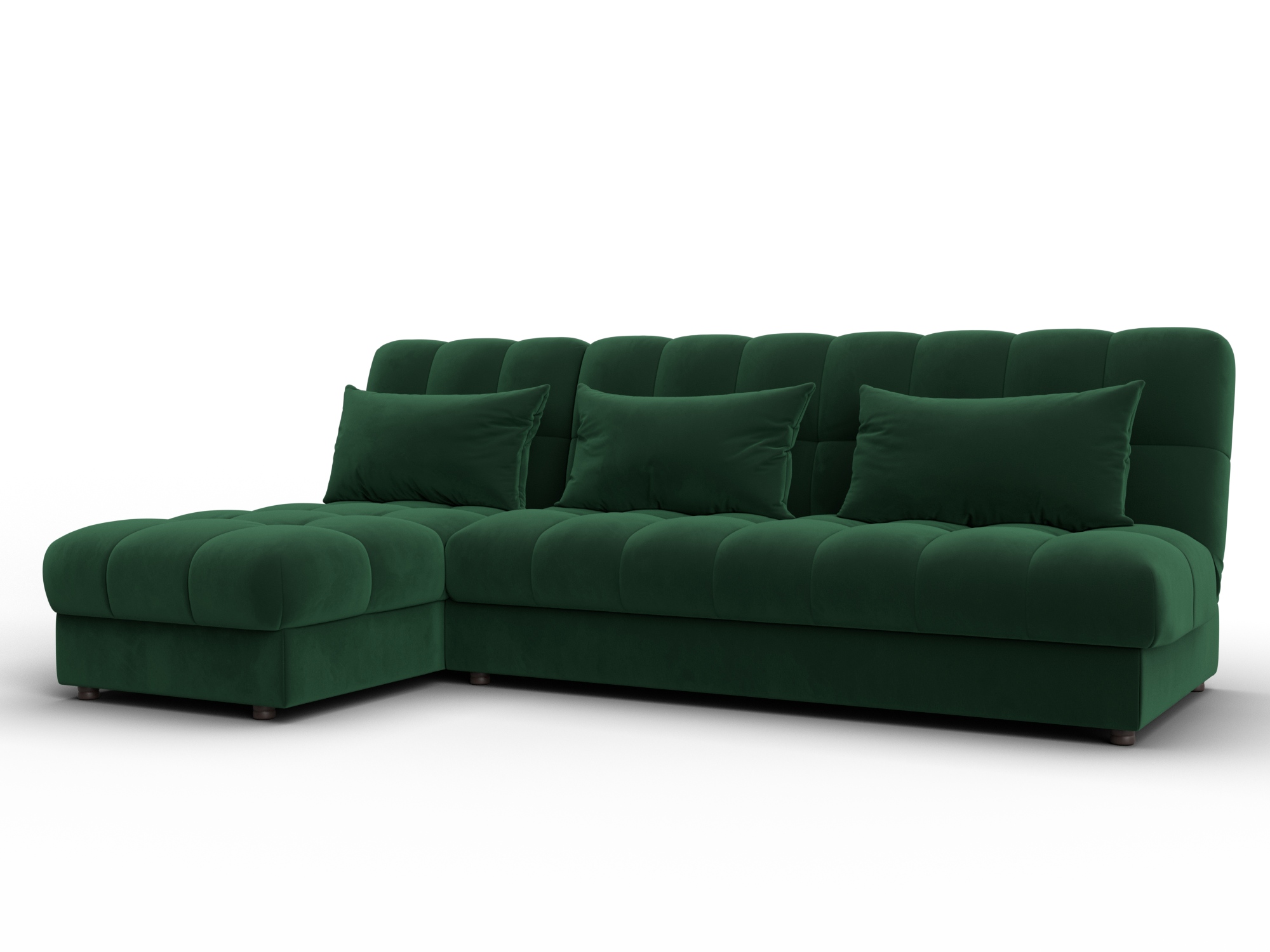 Диван угловой Лига-116 НПБ угол левый (seven 626 зеленый)