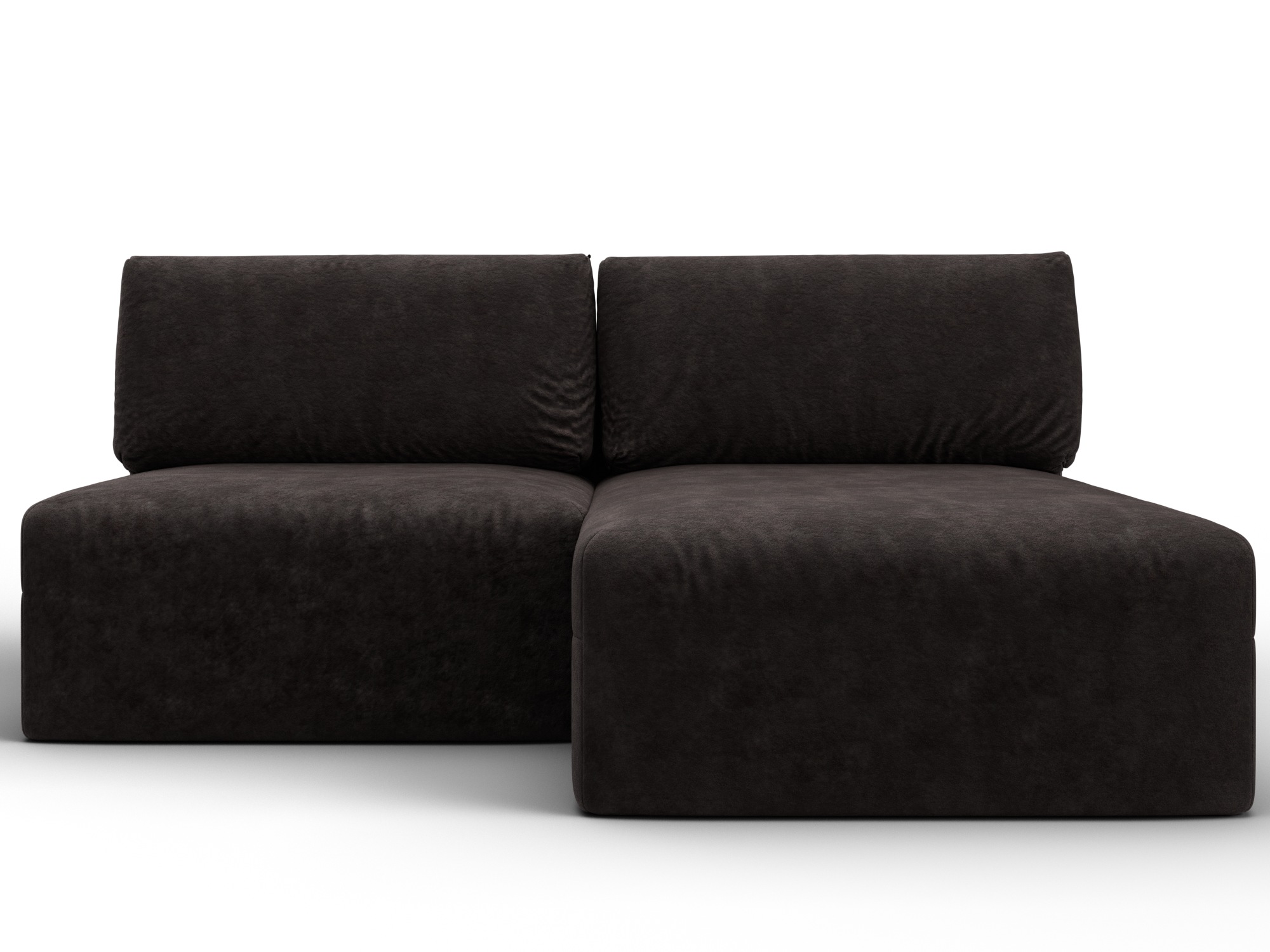 Диван угловой модульный Лига-060 НПБ угол универсальный (brut 17 коричневый)