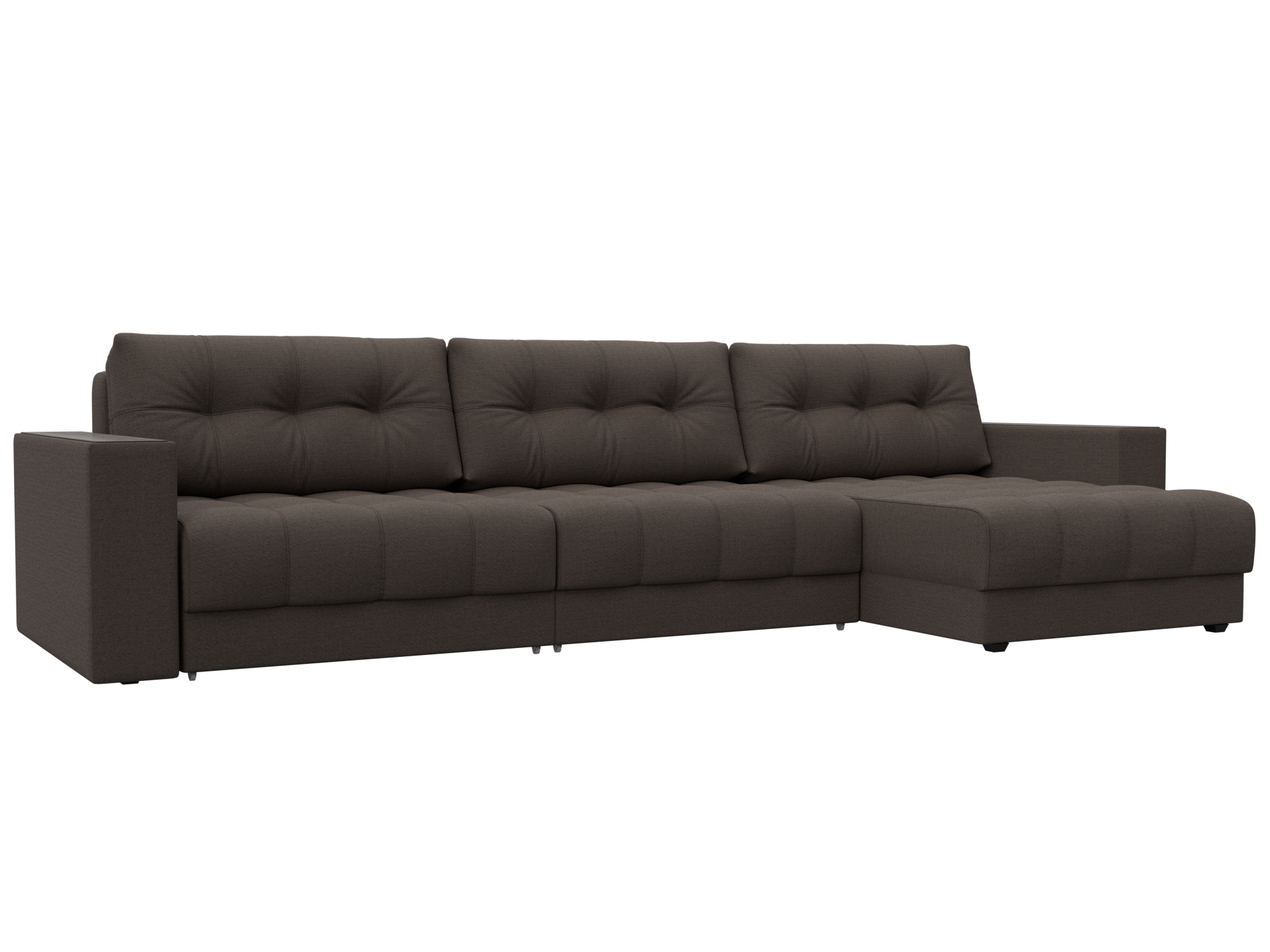 Диван угловой с декором Лига-049 НПБ Лонг (амур 05 коричневый) Диван угловой с декором Лига-049 НПБ Лонг (амур 05 коричневый)