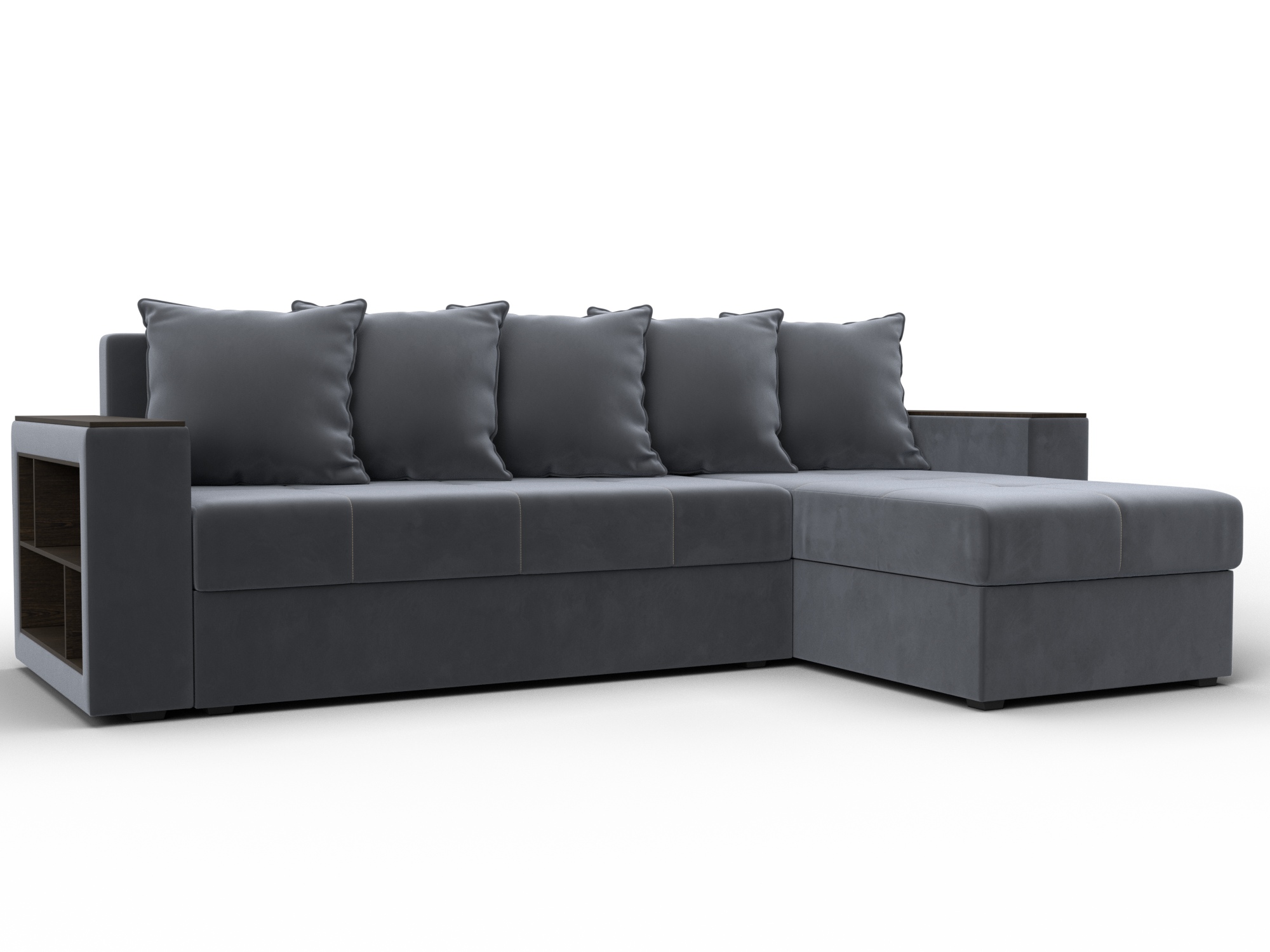 Диван угловой Дубай Лайт угол универсальный (seven 17 серый)